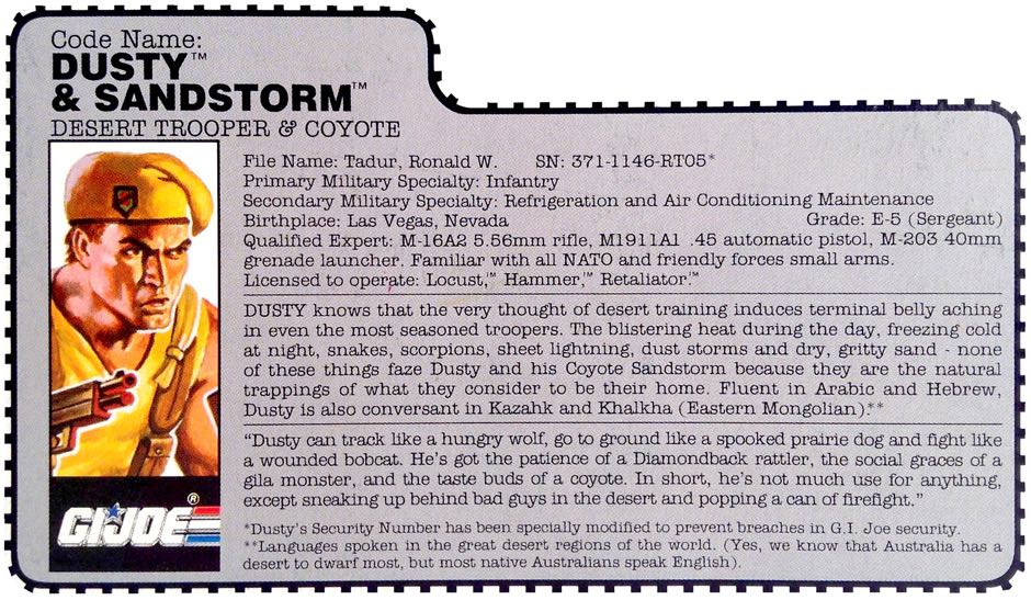 Dusty & Sandstorm V3 - Hasbro - G.I. Joe (G. I. JOE) action figure collectible - Main Image 3