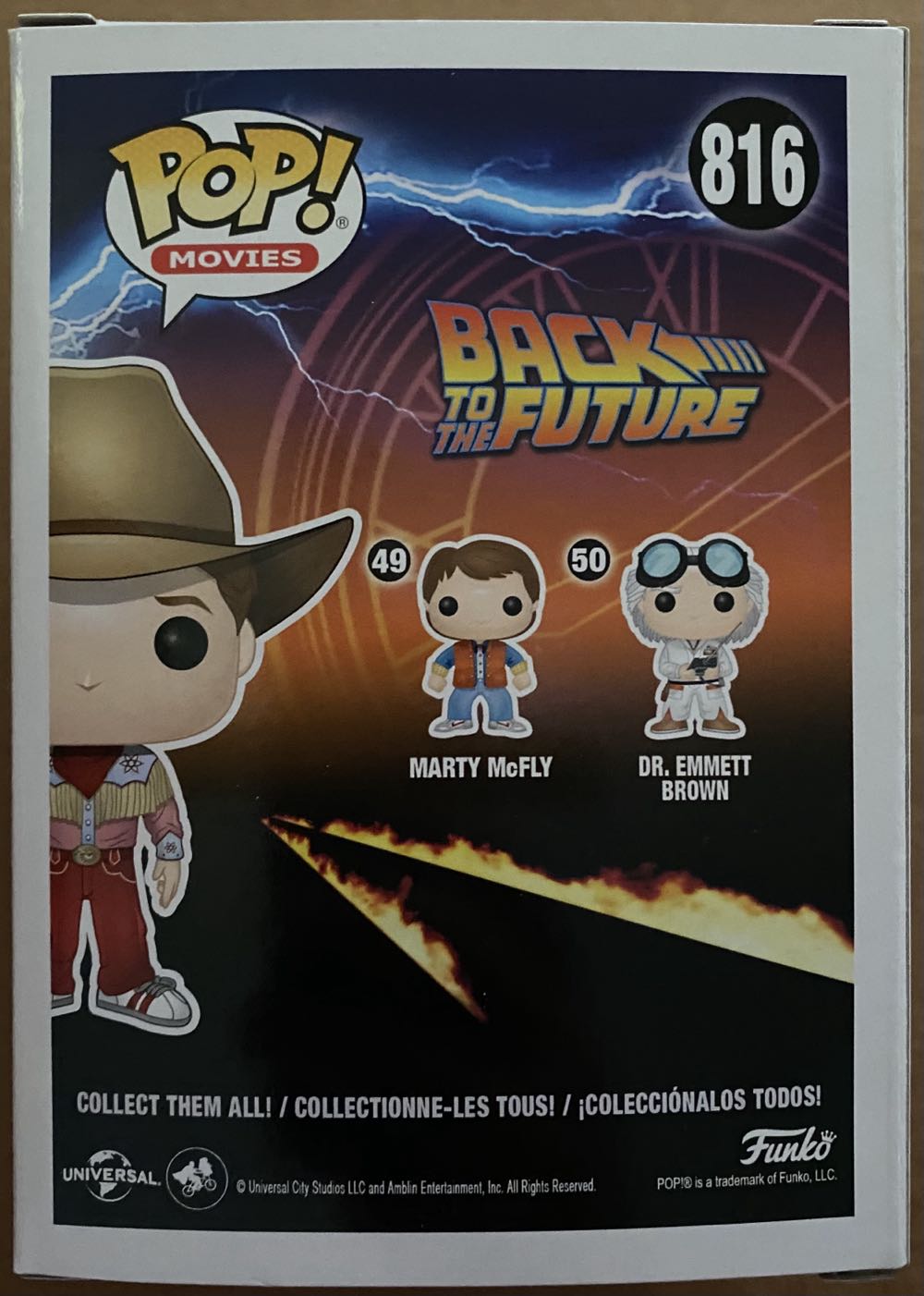 Pop! Movies (BTTF): #816 Marty McFly (Clint Eastwood) - Funko (Back To The Future) action figure collectible [Barcode 11990376] - Main Image 3
