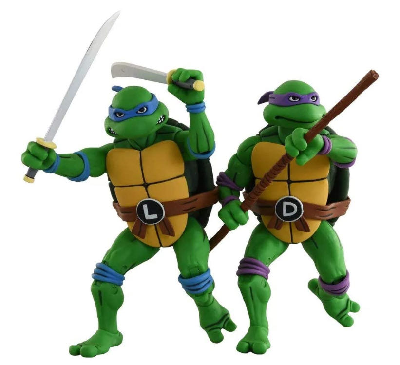 TMNT Cartoon Leonardo And Donatello - Neca/Nickelodeon (Teenage Mutant Ninja Turtles) action figure collectible [Barcode 634482541029] - Main Image 2