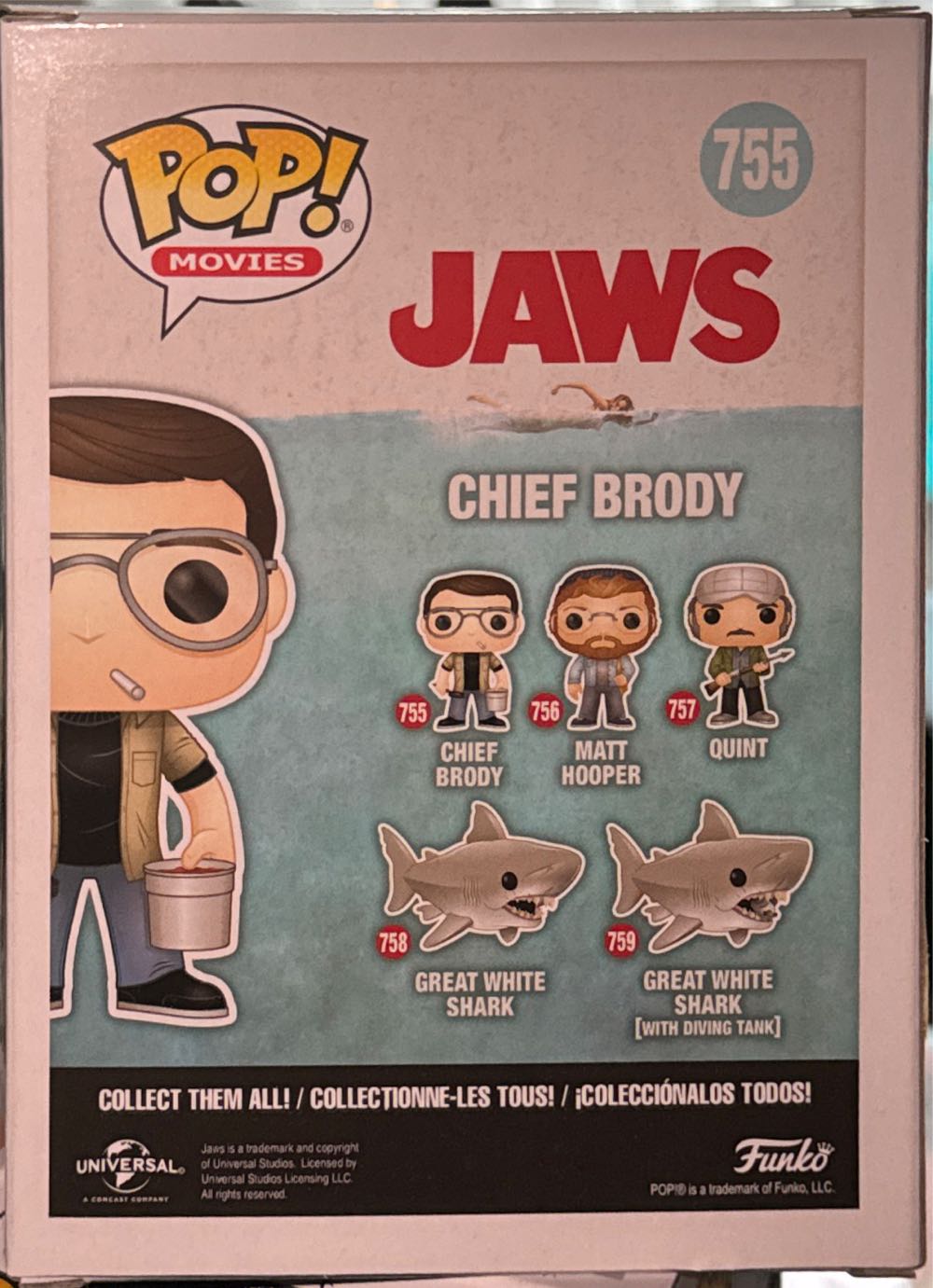 POP Chief Brody - Funko (Jaws) action figure collectible [Barcode 889698385541] - Main Image 2