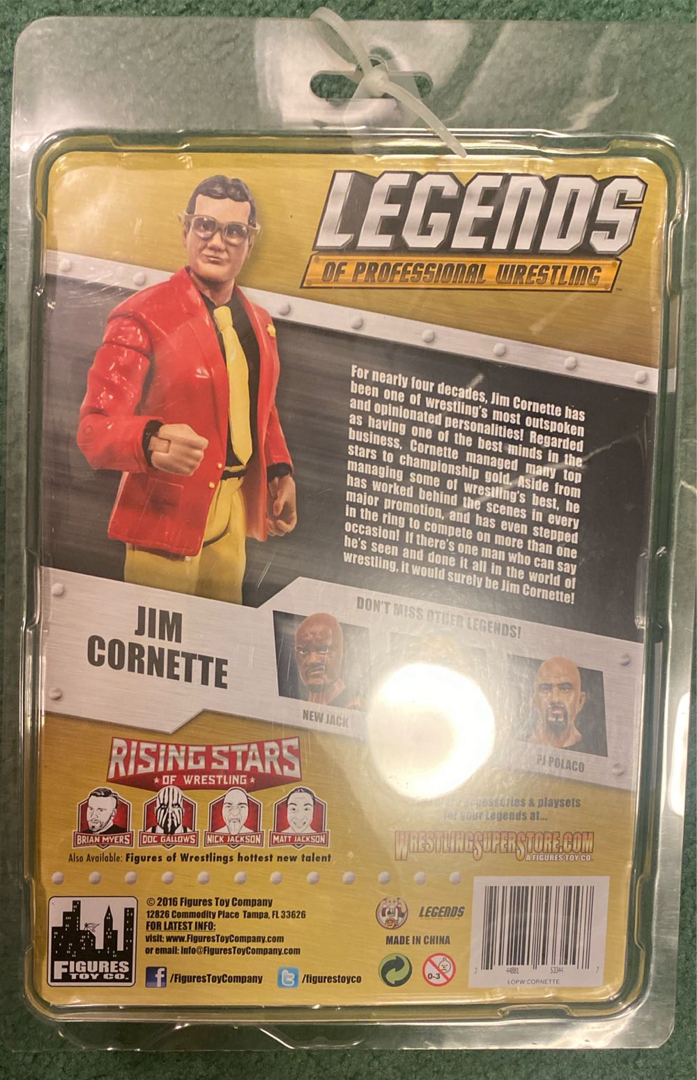 Jim Cornette - Legends Of Professional Wrestling - Figures Toy Company (Wrestleling) action figure collectible [Barcode 744881533447] - Main Image 3