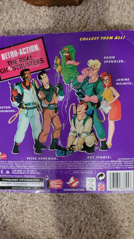 Peter Venkman (Movie-style Variant) - Mattel (The Real Ghostbusters) action figure collectible [Barcode 027084836257] - Main Image 2