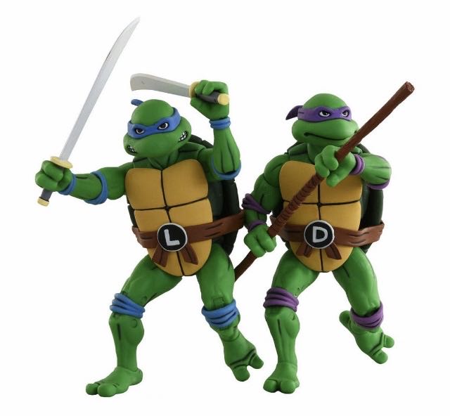 Teenage Mutant Ninja Turtles Cartoon Line: Leonardo & Donatello 2pk - Neca/Reel Toys (Teenage Mutant Ninja Turtles) action figure collectible [Barcode 634482541029] - Main Image 4