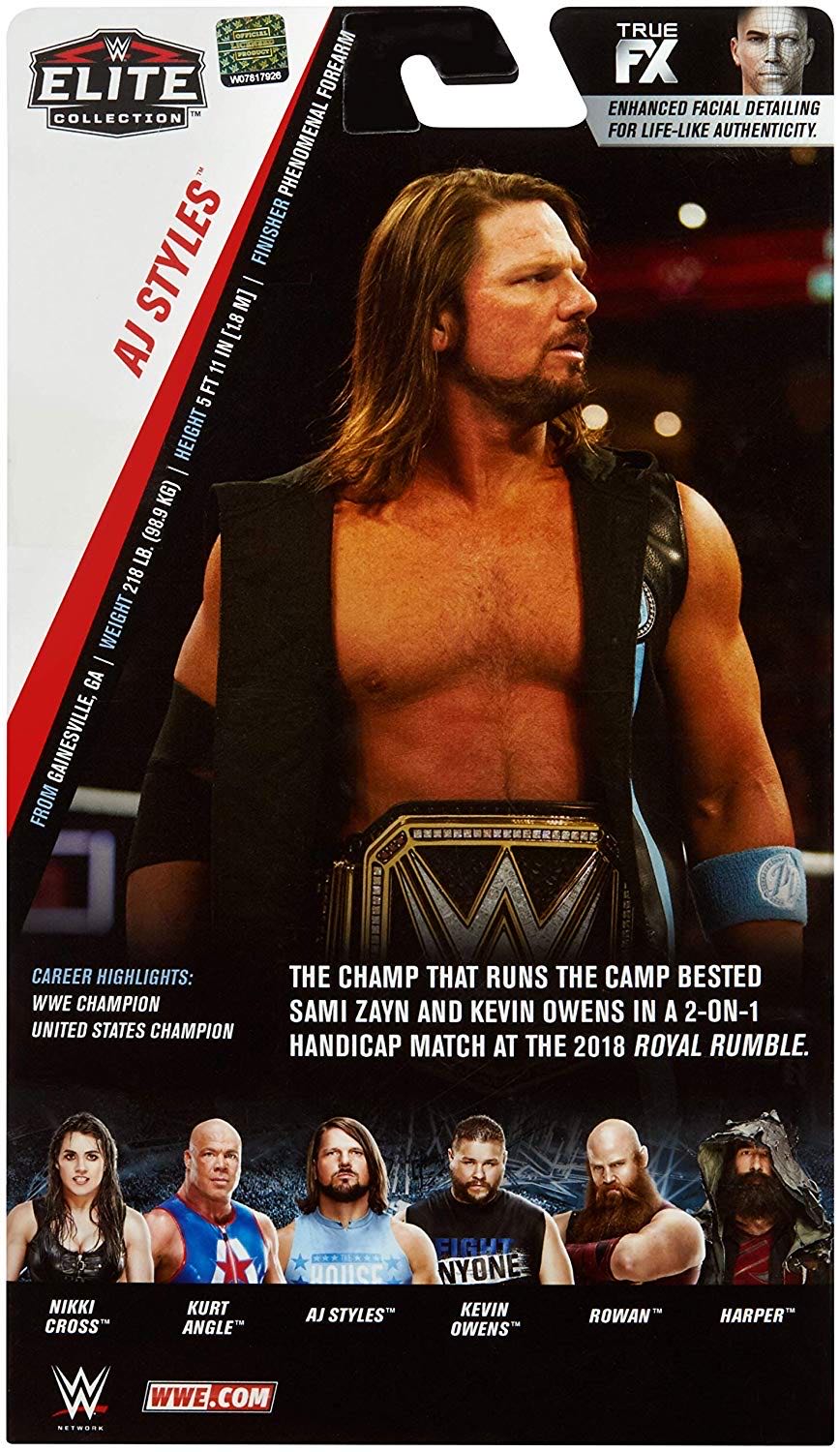 AJ Styles - Mattel Inc (Elite Collection) action figure collectible [Barcode 887961729894] - Main Image 2