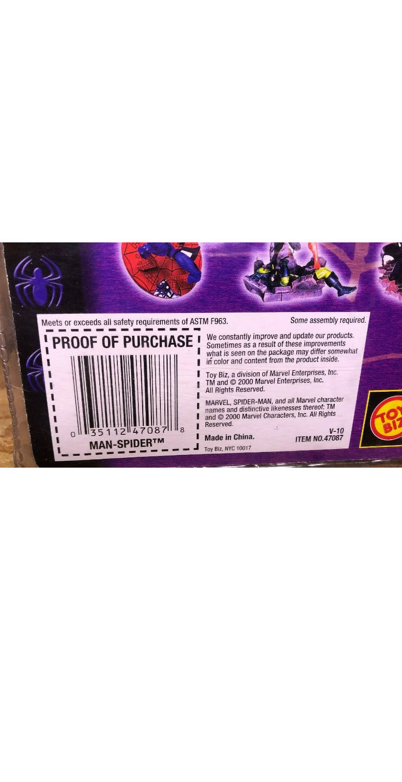 Man-Spider (loose) - Toy Biz (Classic Spiderman) action figure collectible - Main Image 2