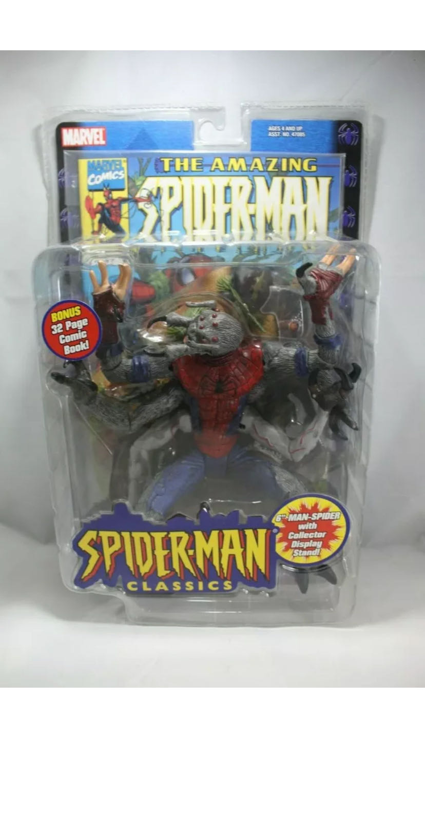 Man-Spider (loose) - Toy Biz (Classic Spiderman) action figure collectible - Main Image 3