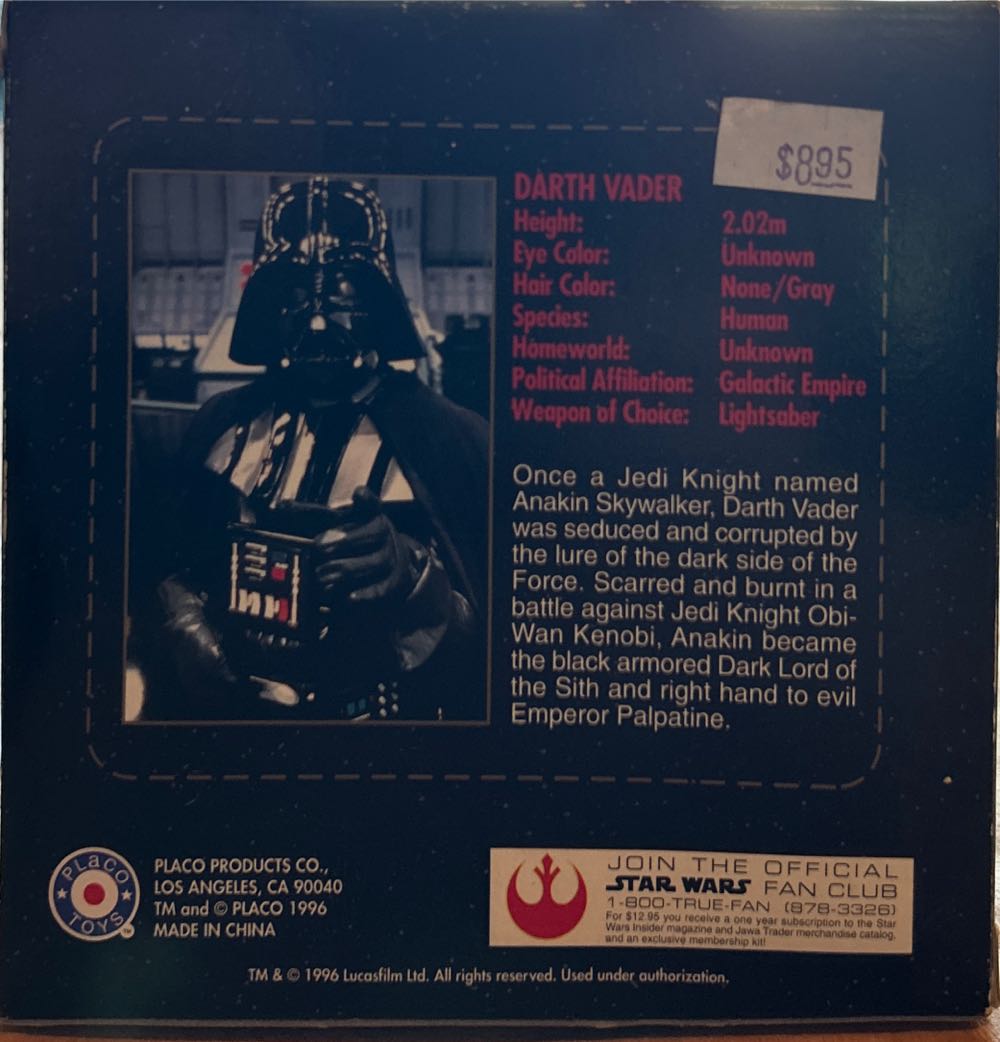 Darth Vader Keychain - Placo (Star Wars: A New Hope) action figure collectible [Barcode 026404031150] - Main Image 2