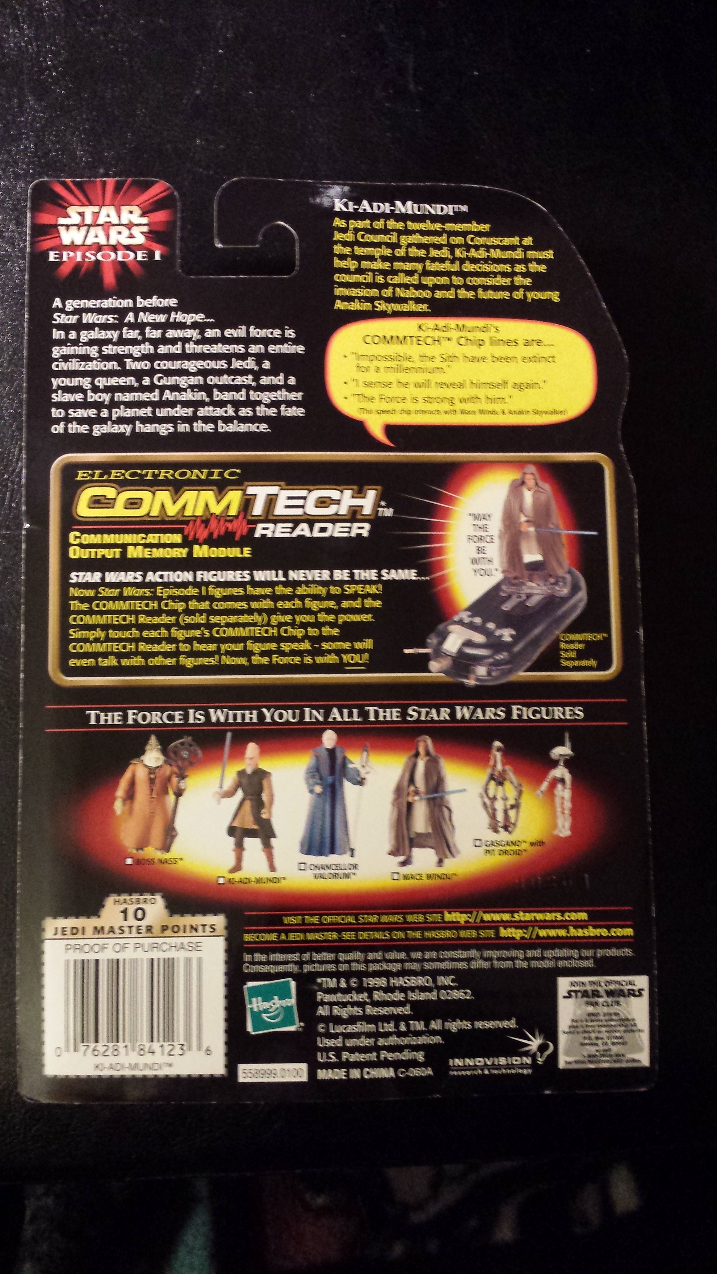 Carded Signed. Episode 1. Ki Adi-Mundi. Signed Silas Carson - Hasbro ( EPISODE 1 ) (Episode 1 ( 1999 - 2000 )) action figure collectible [Barcode 076281841236] - Main Image 2