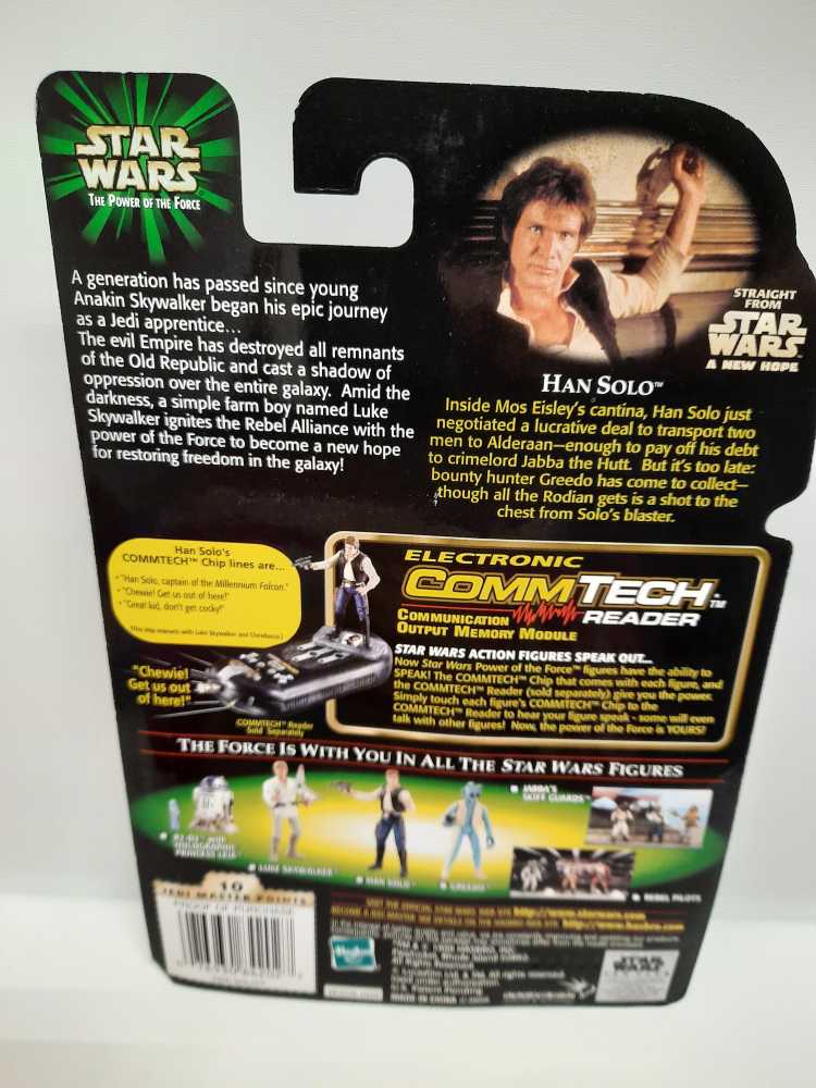 Han Solo - Hasbro (The Power Of The Force Commtech Chip) action figure collectible [Barcode 076930842027] - Main Image 2
