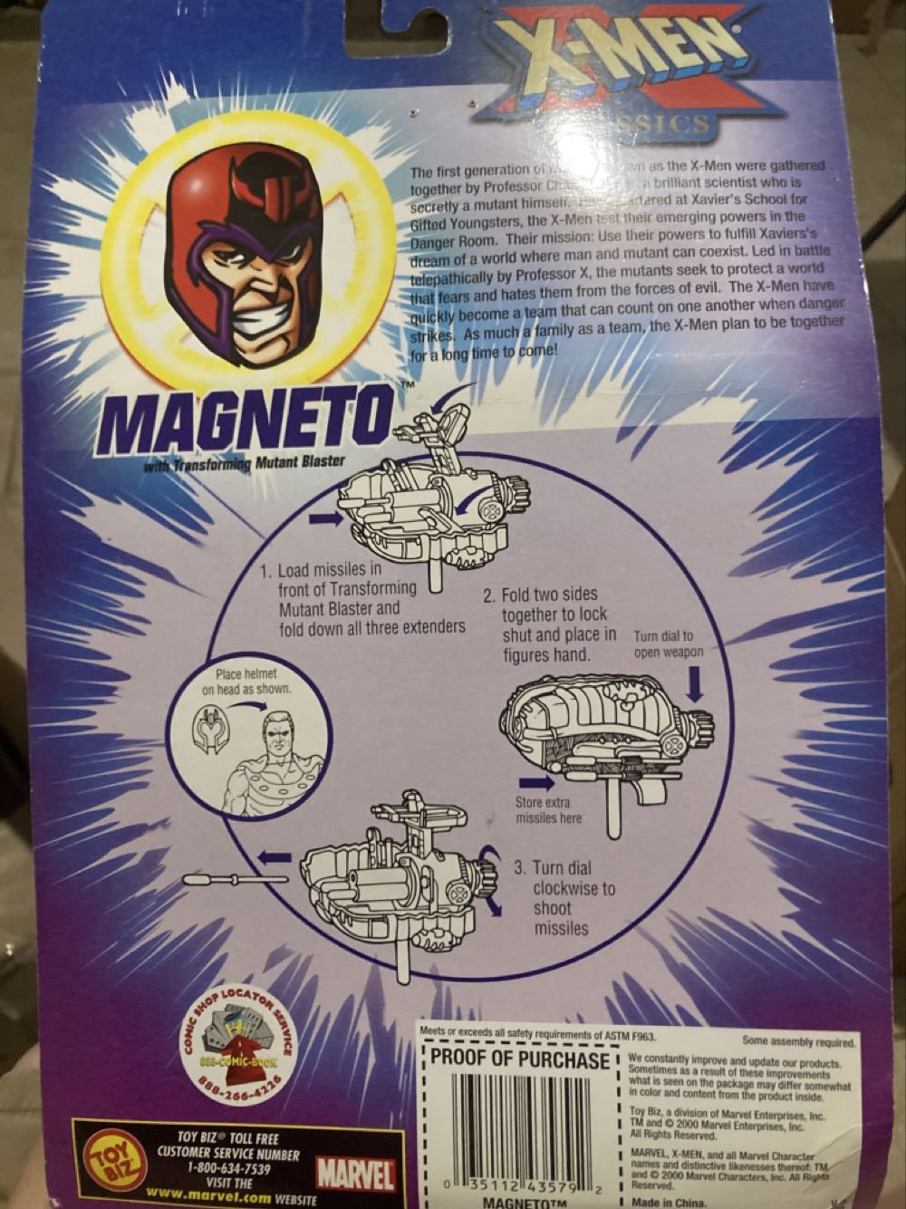 X-MEN Classics: Magneto - Toy Biz (X-Men Classics) action figure collectible [Barcode 035112435792] - Main Image 3