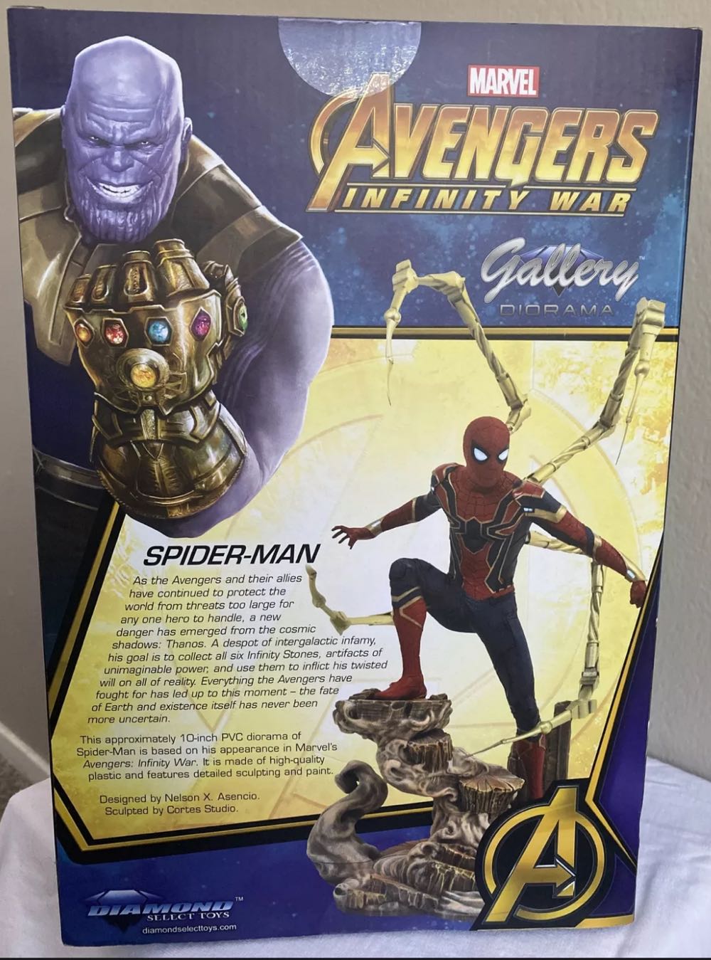 Spider-Man Avengers Infinity War Diamond Select PVC Diorama - Diamond Select Toys (Diamond Select: Gallery) action figure collectible [Barcode 699788828618] - Main Image 2