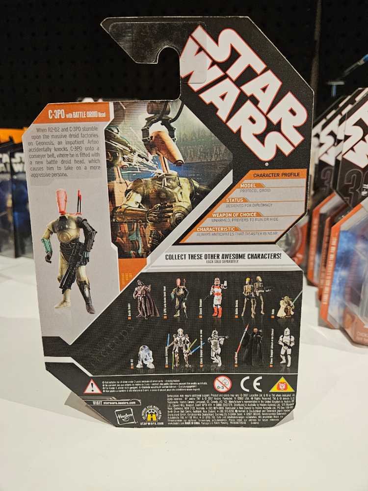 C-3PO with Battle Droid Head 30th - Hasbro (Star Wars: Saga Legends: 30th) action figure collectible [Barcode 653569123385] - Main Image 2
