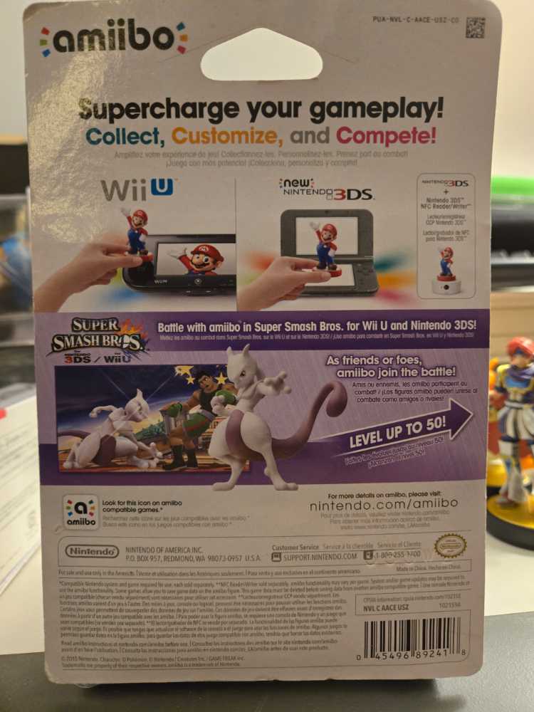 Mewtwo  (Amiibo) action figure collectible [Barcode 045496892418] - Main Image 2