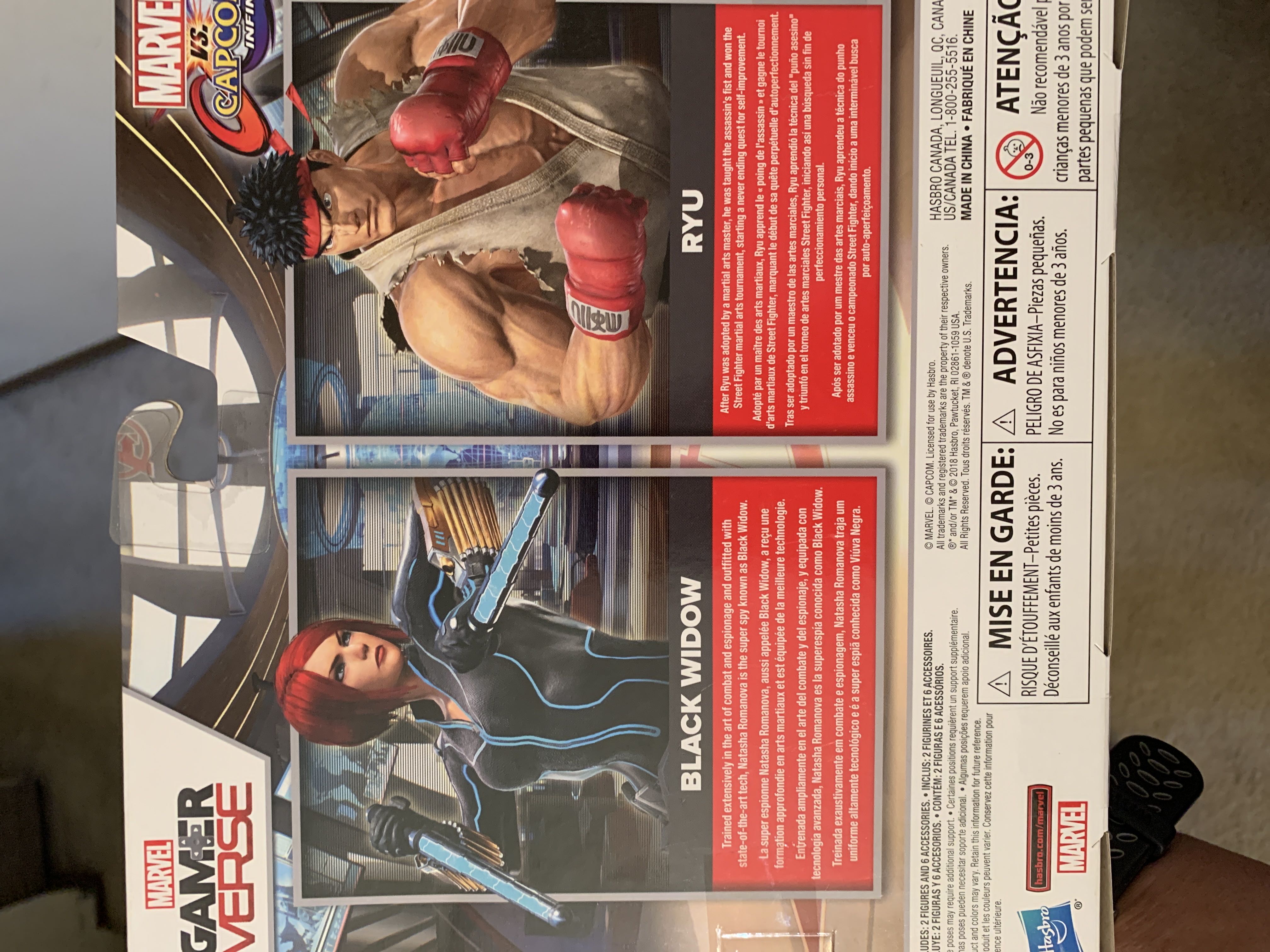 Marvel Gamerverse Black Widow vs. Ryu - Hasbro (Marvel: Gamerverse: 3”) action figure collectible [Barcode 630509719051] - Main Image 2