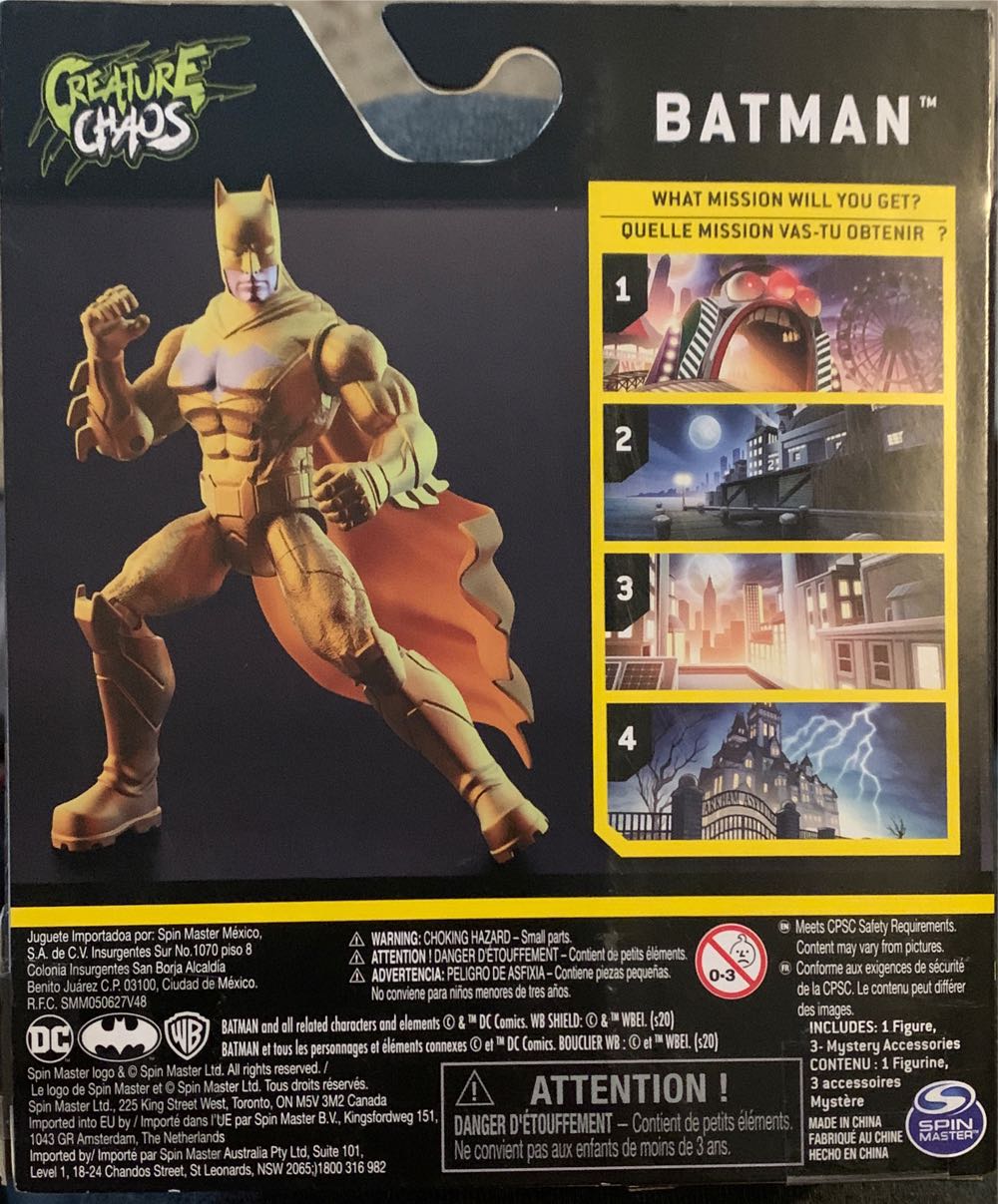 Batman (Gold Variant) - Spinmaster (The Caped Crusader) action figure collectible [Barcode 778988008591] - Main Image 2