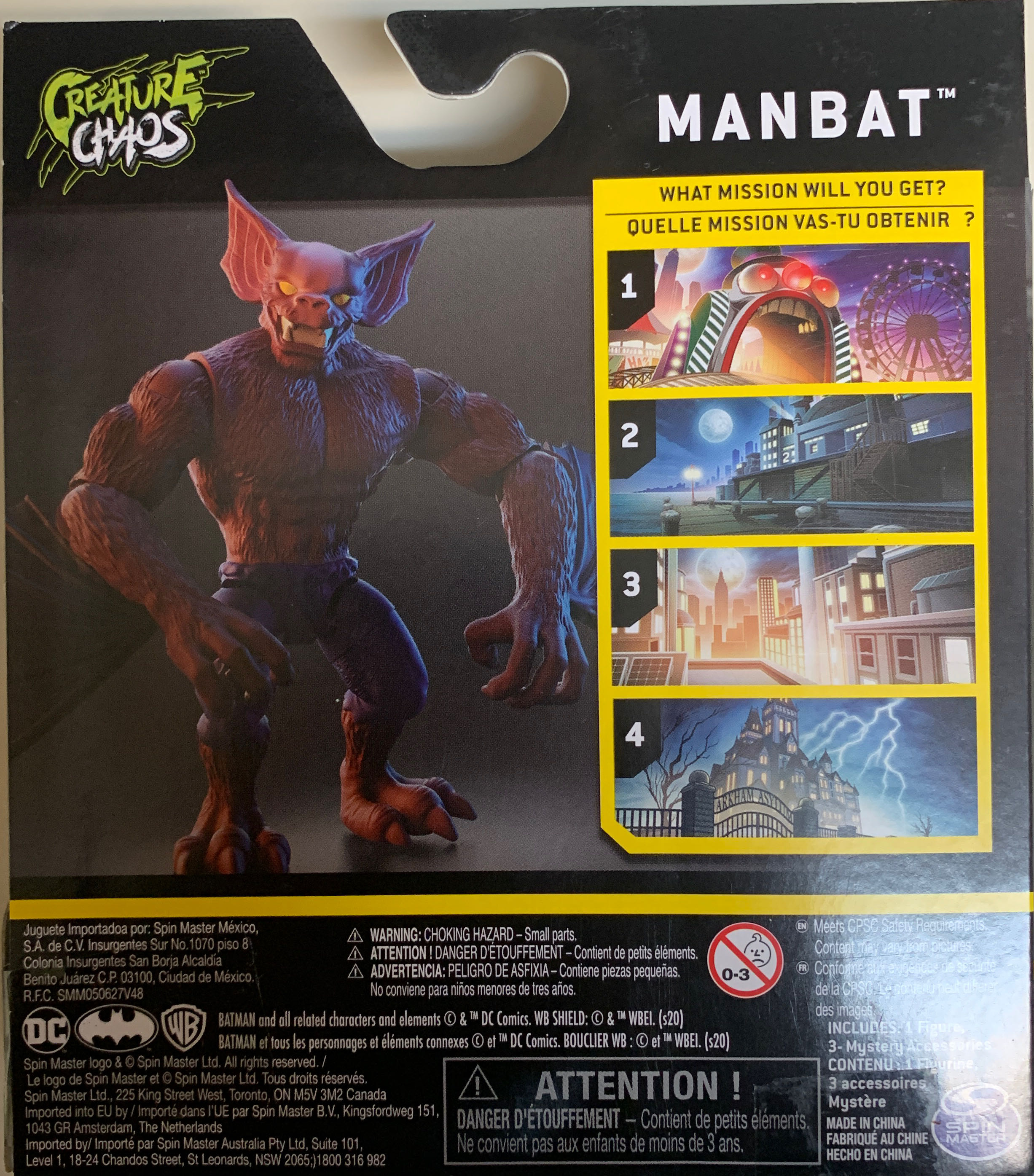 Manbat - Spinmaster (The Caped Crusader) action figure collectible [Barcode 778988295427] - Main Image 2