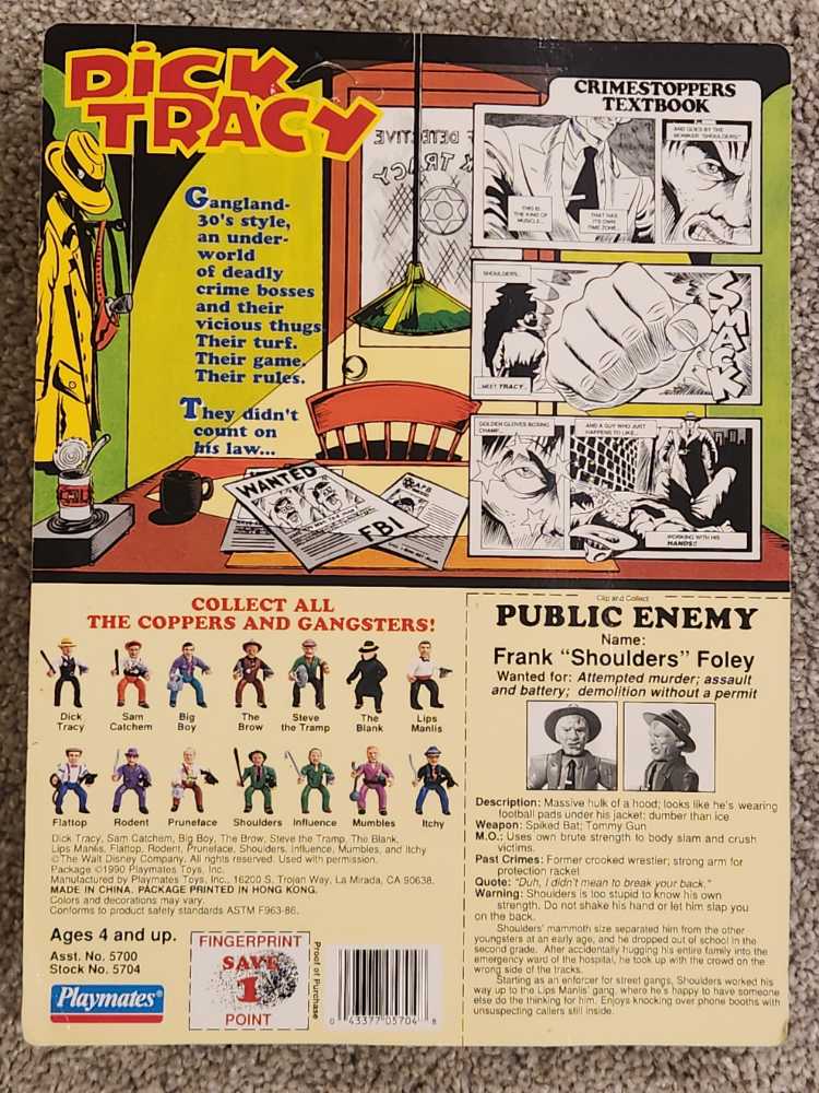 Dick Tracy Coopers And Gangsters Shoulders - Playmates (Dick Tracy) action figure collectible [Barcode 043377057048] - Main Image 2