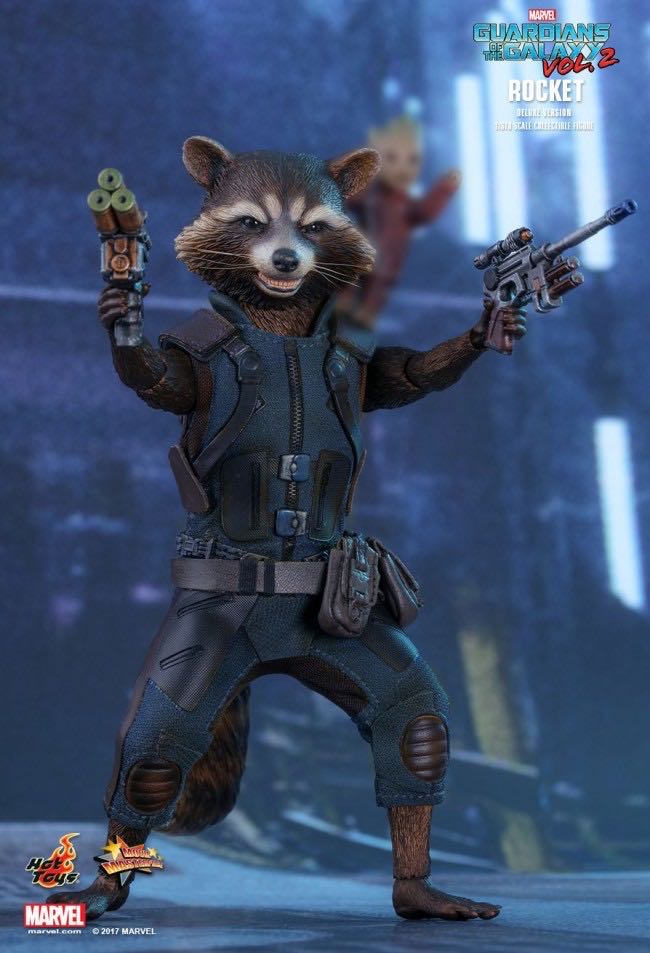 Rocket Raccoon - Deluxe Version - Hot Toys / Side Show (GOTG Vol. 2) action figure collectible - Main Image 2