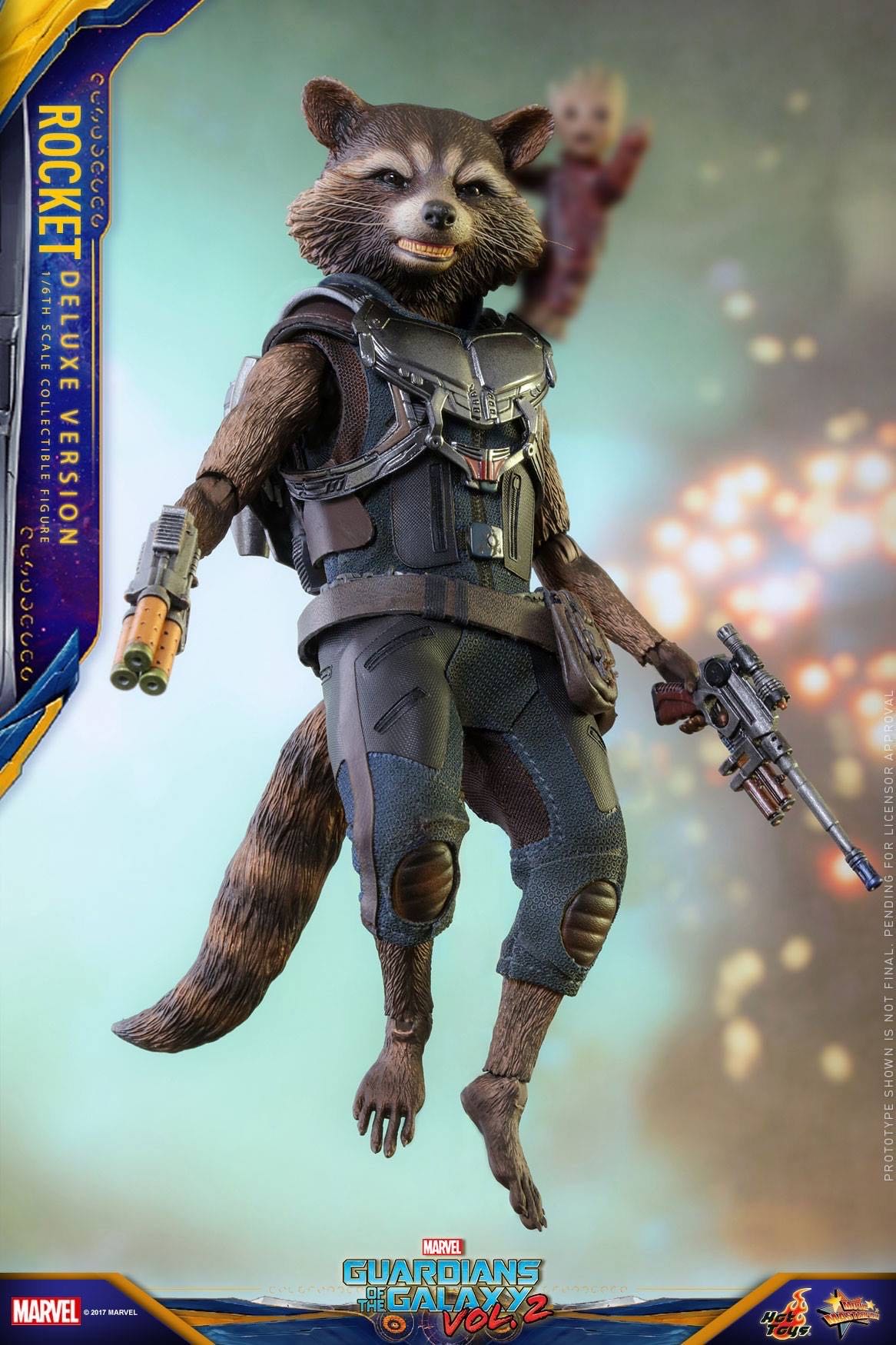 Rocket Raccoon - Deluxe Version - Hot Toys / Side Show (GOTG Vol. 2) action figure collectible - Main Image 3