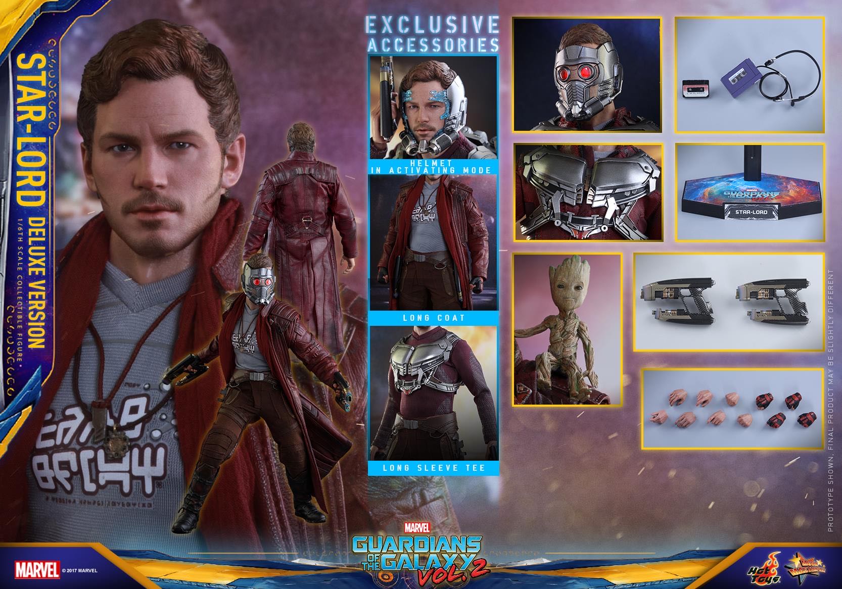 Star-Lord - GOTG Vol. 2 - Deluxe Version - Hot Toys / Side Show (GOTG Vol. 2) action figure collectible - Main Image 3