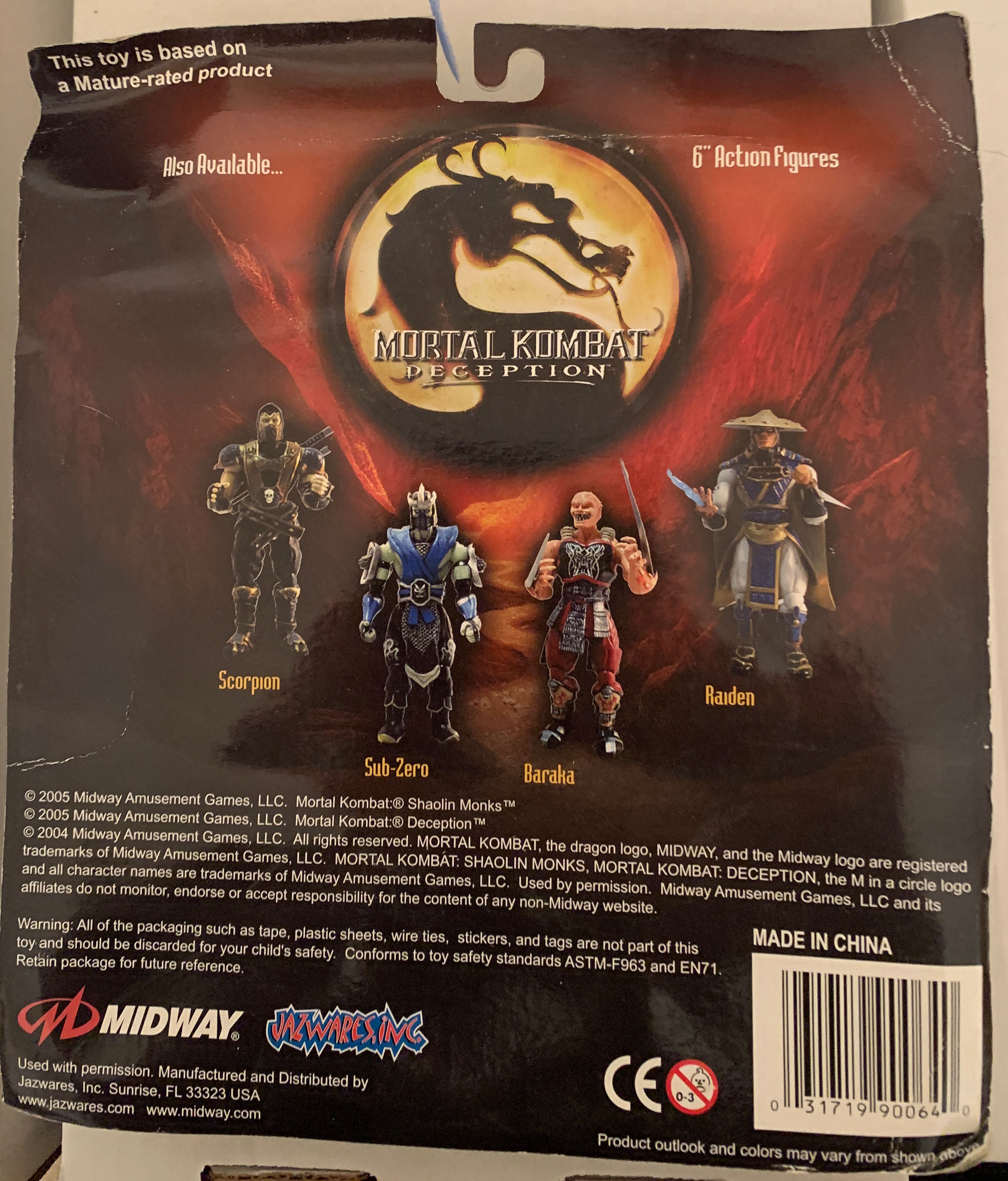 Jazwares Mortal Kombat Kung Lao & Liu Kang - Jazwares (Mortal Kombat) action figure collectible [Barcode 031719900640] - Main Image 2