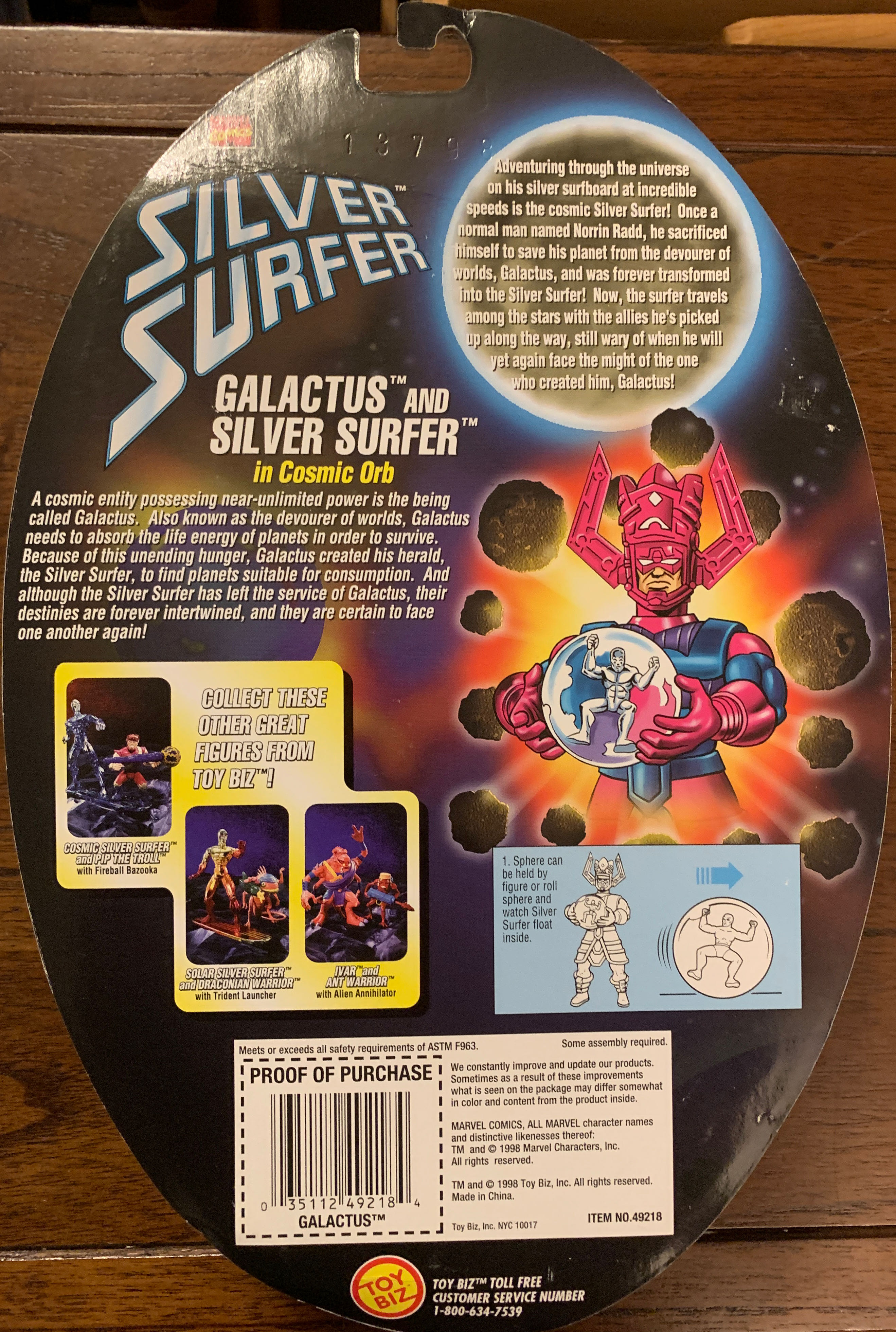 Galactus - Toy Biz (Silver Surfer) action figure collectible [Barcode 035112492184] - Main Image 2
