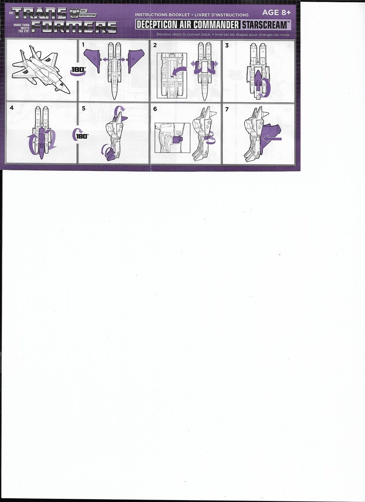 Transformers: Starscream - Hasbro/Canada (Transformers Generation 1 Reissue) action figure collectible - Main Image 2