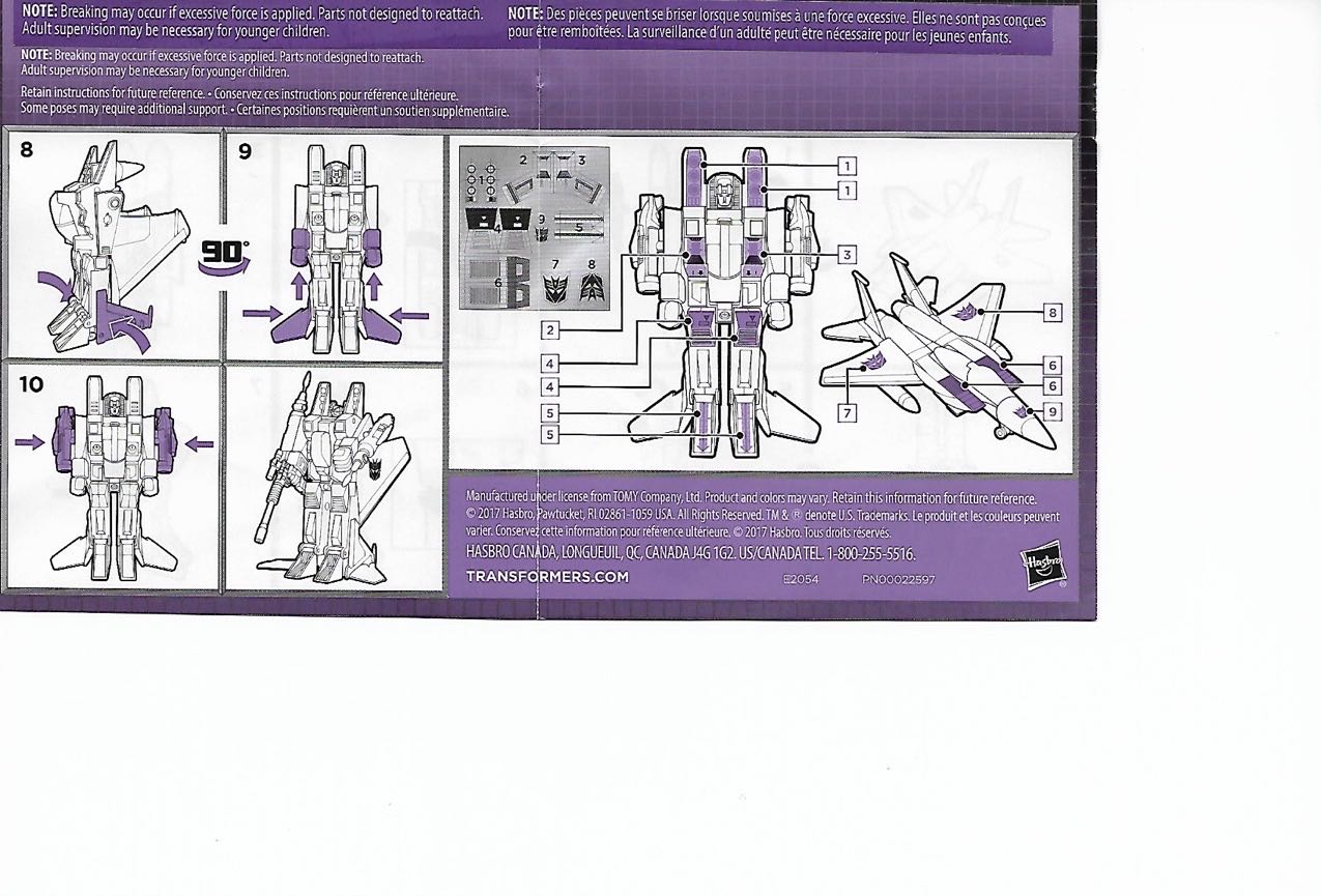 Transformers: Starscream - Hasbro/Canada (Transformers Generation 1 Reissue) action figure collectible - Main Image 3
