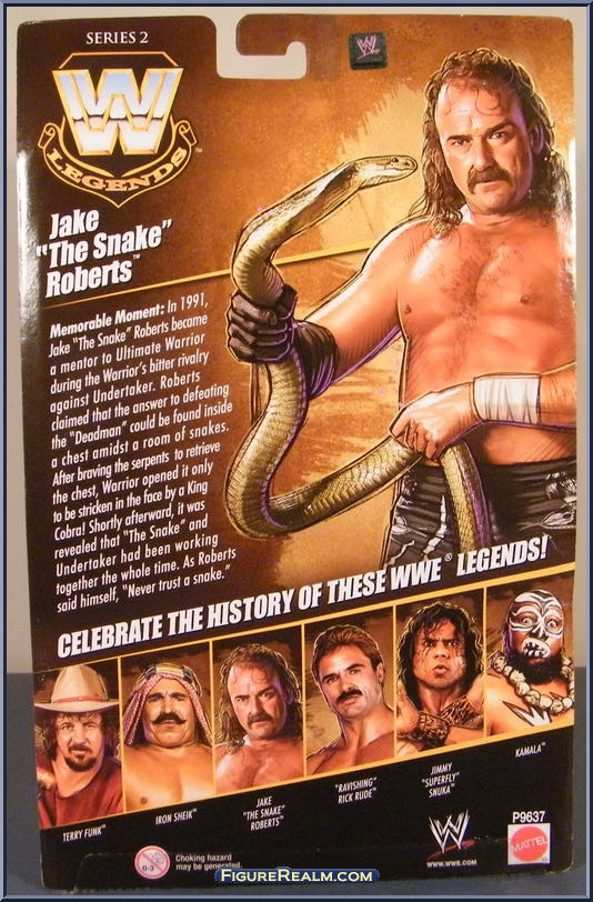 Jake “The Snake” Roberts - Mattel Wwe (WWE Legends Series 2) action figure collectible - Main Image 2