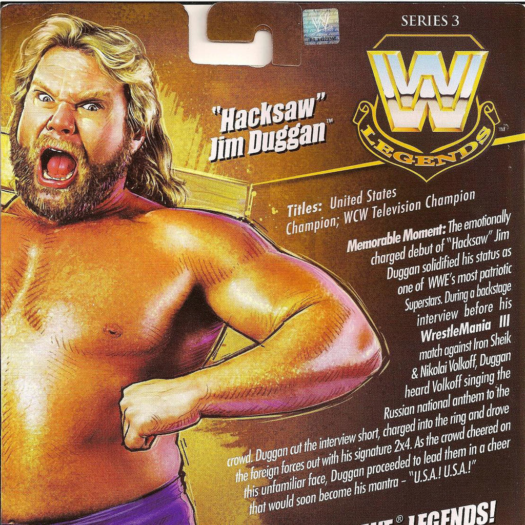Hacksaw Jim Duggan - Mattel Wwe (WWE Legends Series 3) action figure collectible - Main Image 2