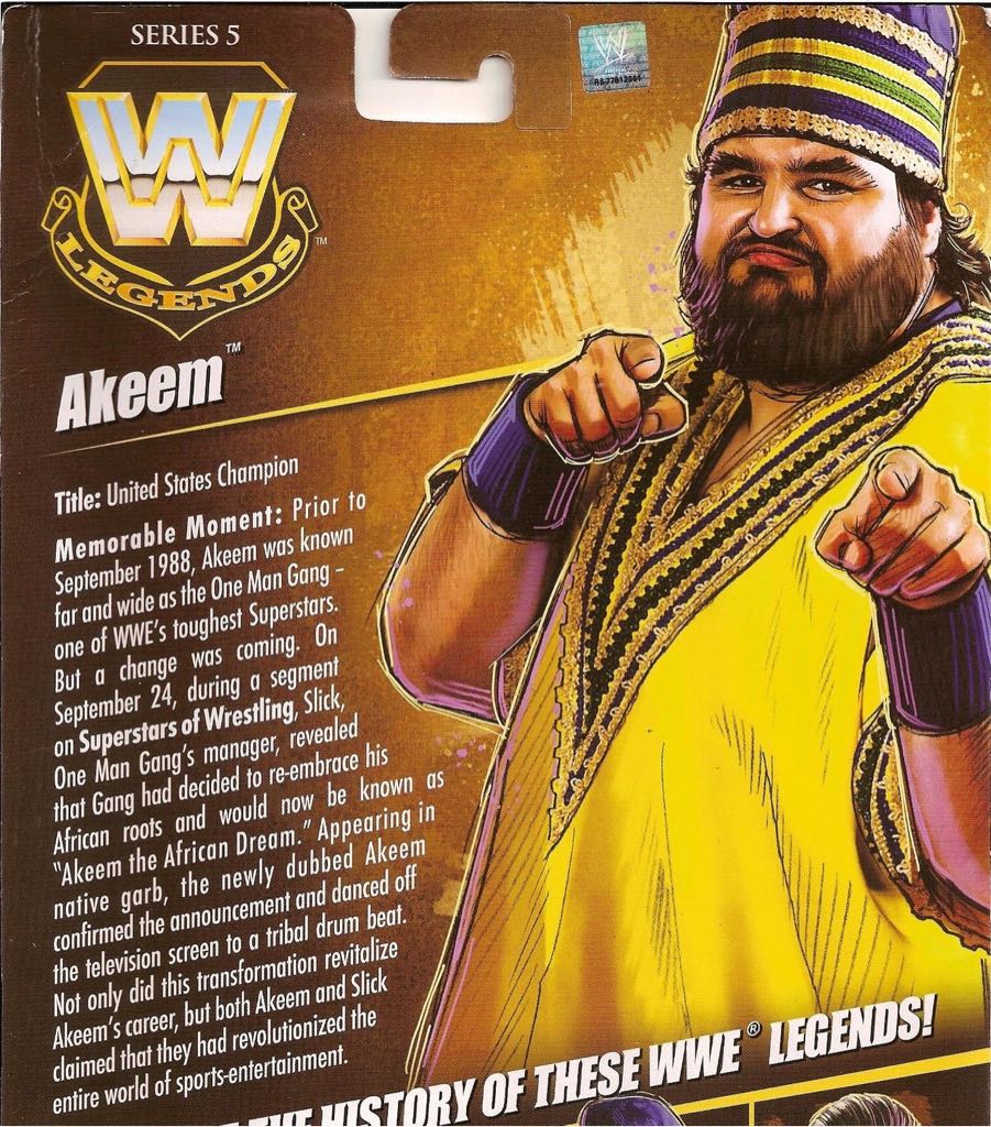 Akeem - Mattel WWE (WWE Legends Series 5) action figure collectible - Main Image 2