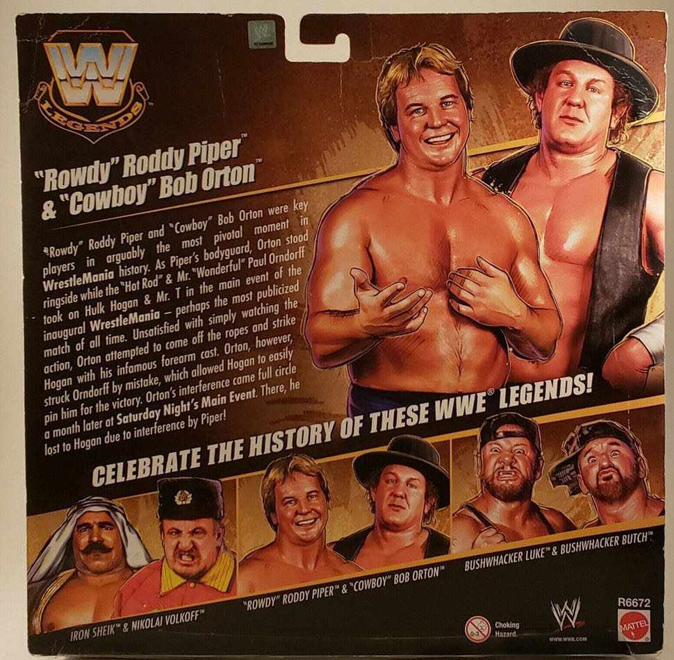 “Rowdy” Roddy Piper & Cowboy Bob Orton - Mattel WWE (WWE Legends 2-Packs) action figure collectible - Main Image 4