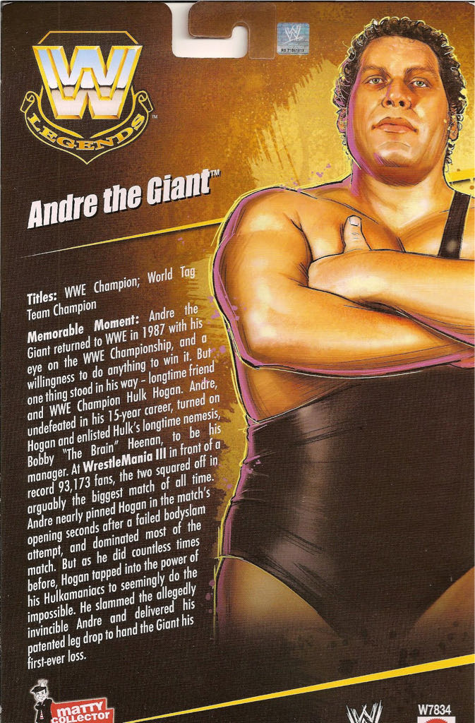 Andre The Giant - Mattel (WWE Legends) action figure collectible - Main Image 2