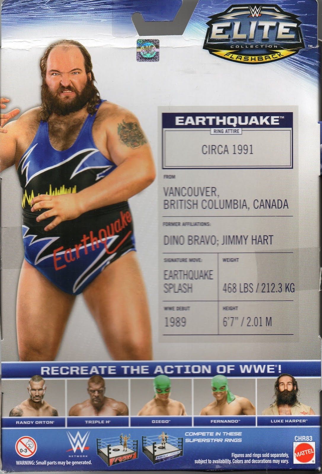 Earthquake - Mattel Wwe (WWE Elite Collection 35) action figure collectible - Main Image 4