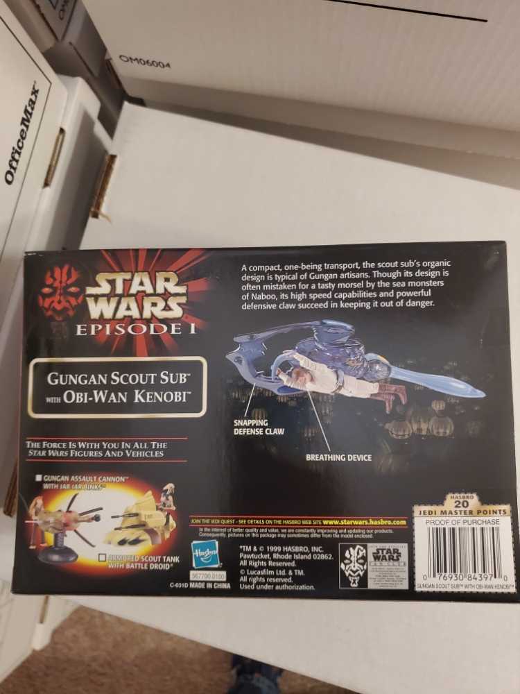 Obi-Wan Kenobi (Gungan Scout Sub) - Hasbro (1999-2000 Episode I) action figure collectible [Barcode 076930843970] - Main Image 2
