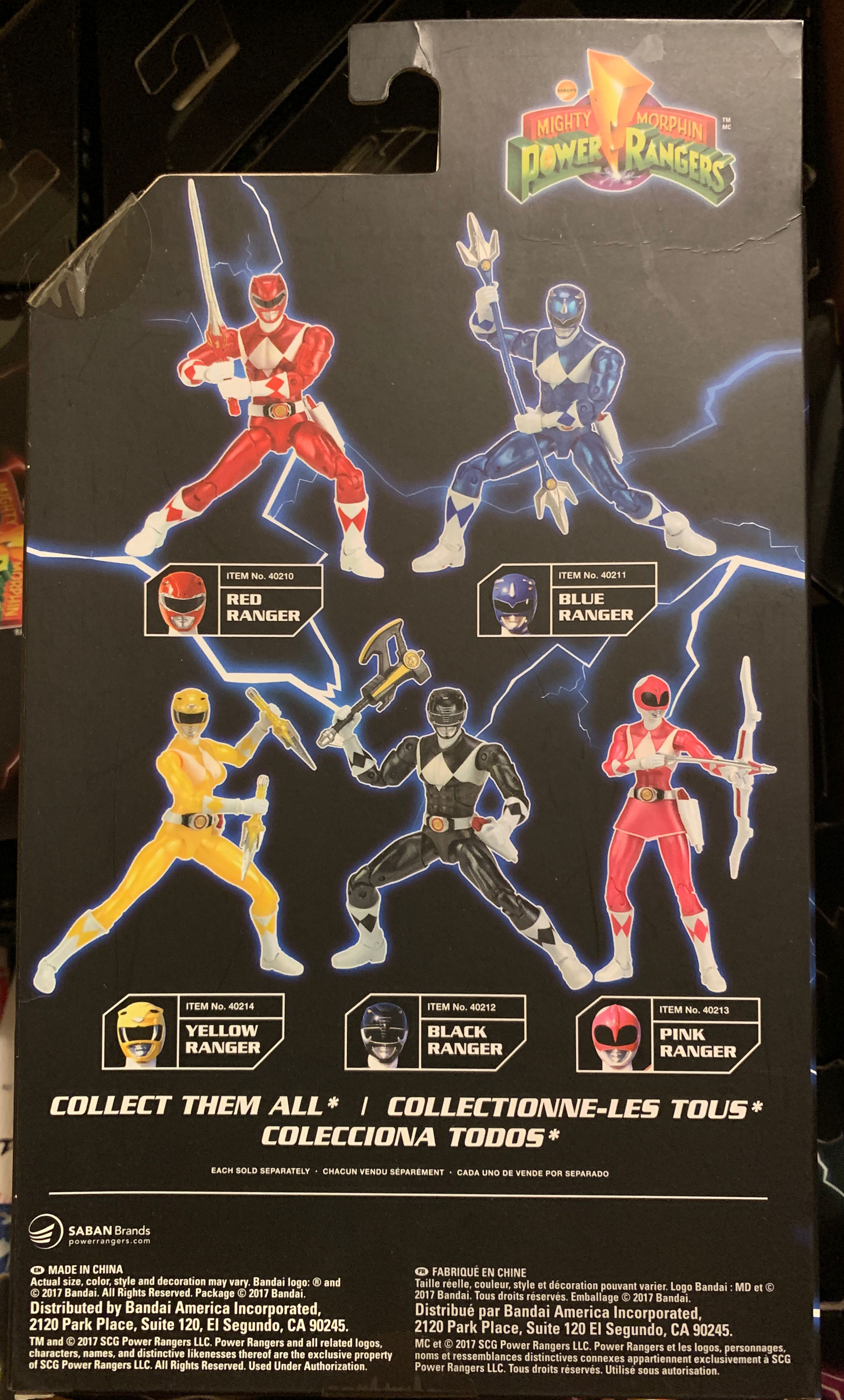 Power Rangers Bandai - Mighty Morphin Blue Ranger (Metallic) - Bandai America (Power Rangers Legacy Collection) action figure collectible [Barcode 045557402112] - Main Image 2