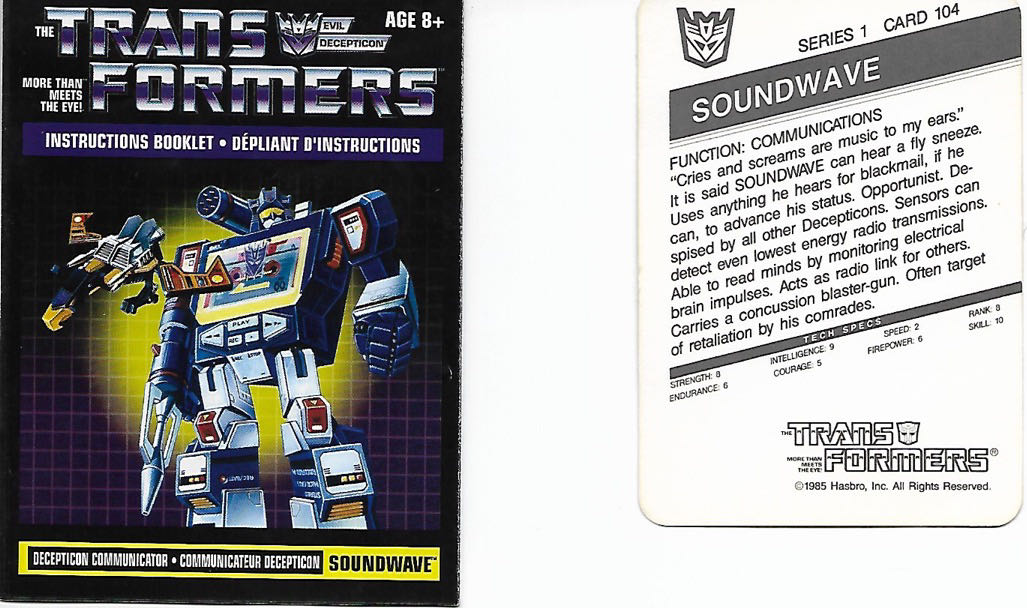 Transformers: Sound wave - Hasbro/Canada (Transformers Generation 1 Reissue) action figure collectible - Main Image 2
