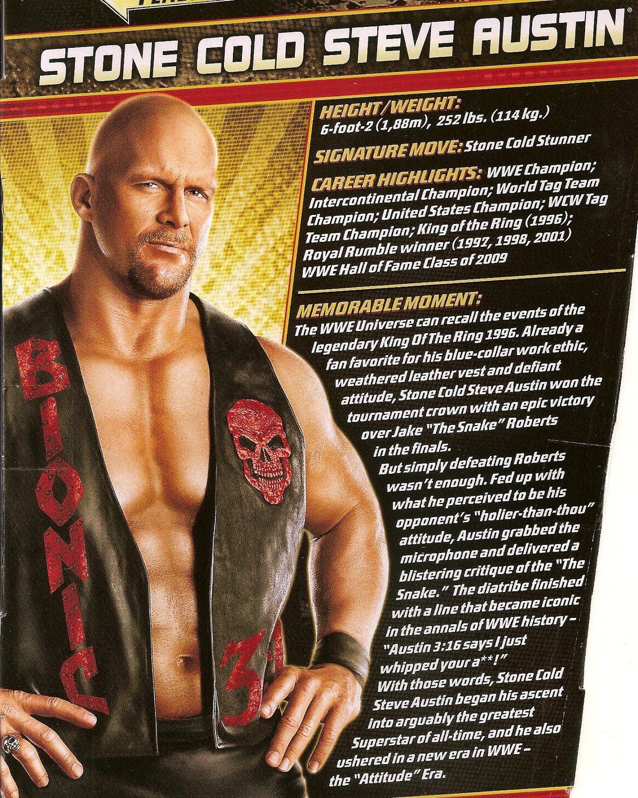Stone Cold Steve Austin - Mattel Wwe (Ringside Collectibles exclusive) action figure collectible - Main Image 4