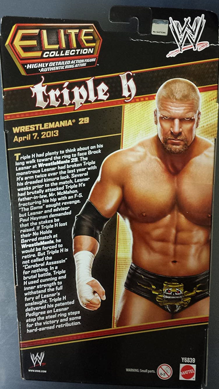 Triple H - Mattel Wwe (Toys R Us Exclusive) action figure collectible - Main Image 4