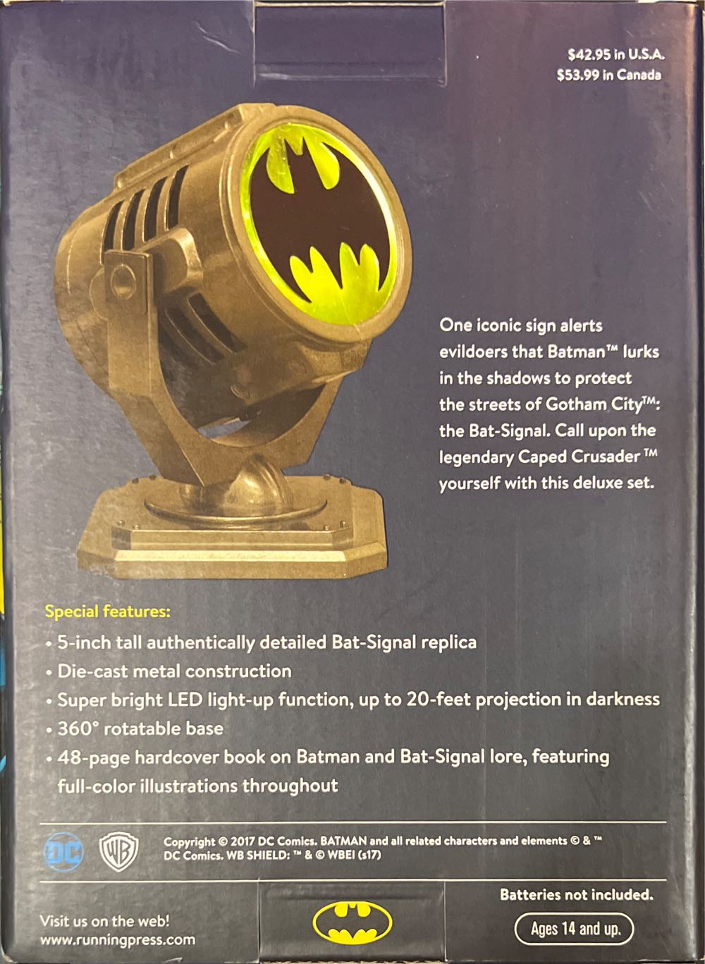 Bat-Signal - Running Press (DC Batman Bat Signal) action figure collectible [Barcode 9780762462162] - Main Image 2
