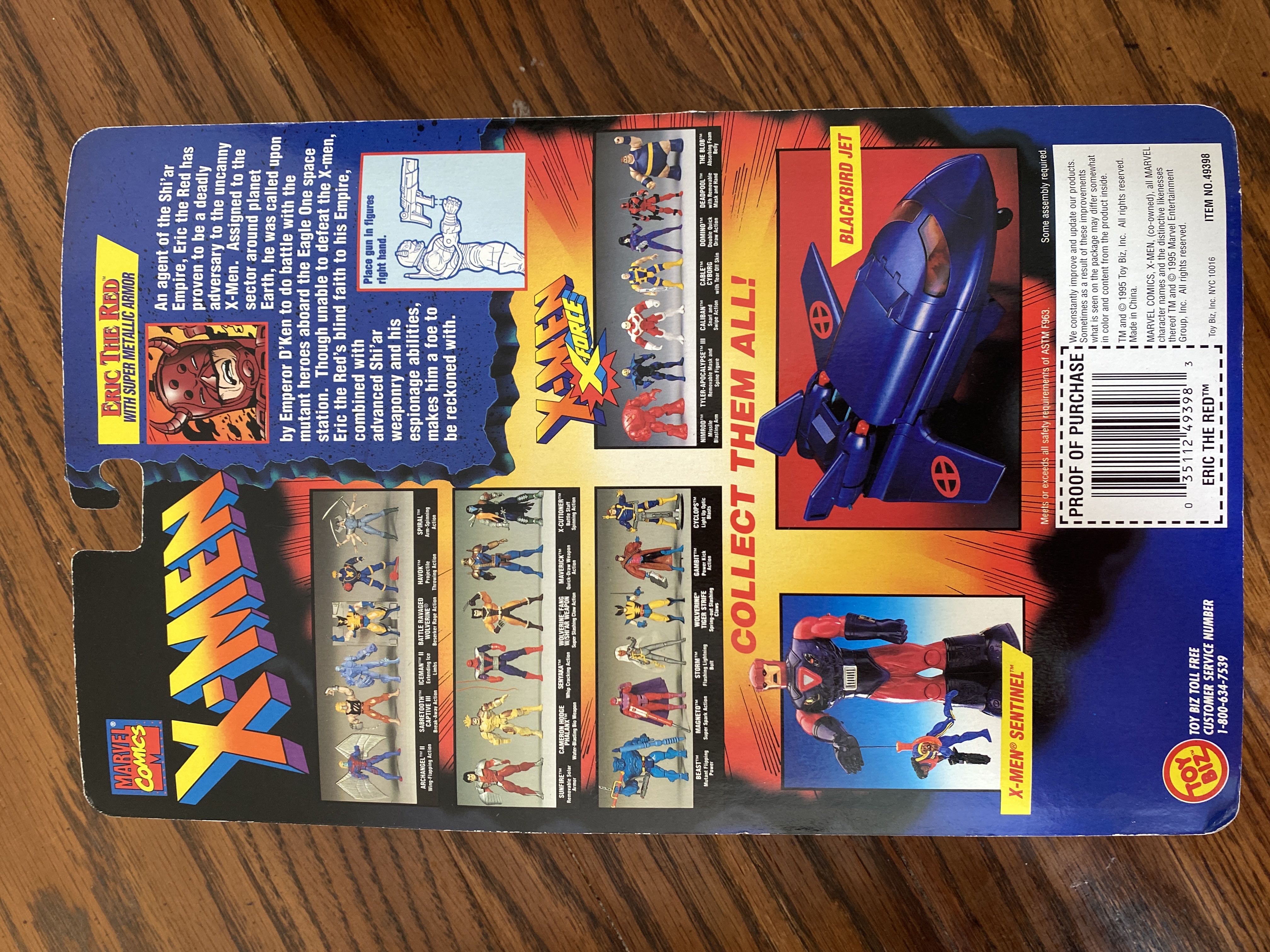 Eric The Red With Super Metallic Armor - Toy Biz (X-Men) action figure collectible [Barcode 035112493983] - Main Image 2