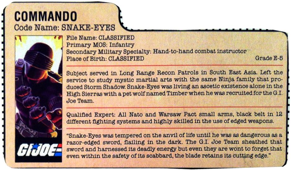 G.I. Joe (ARAH ‘85) - Snake Eyes (v2) - Hasbro (G.I. Joe Vintage) action figure collectible - Main Image 4