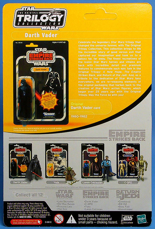 Darth Vader - Hasbro Star Wars (Vintage Original Trilogy Collection) action figure collectible - Main Image 4