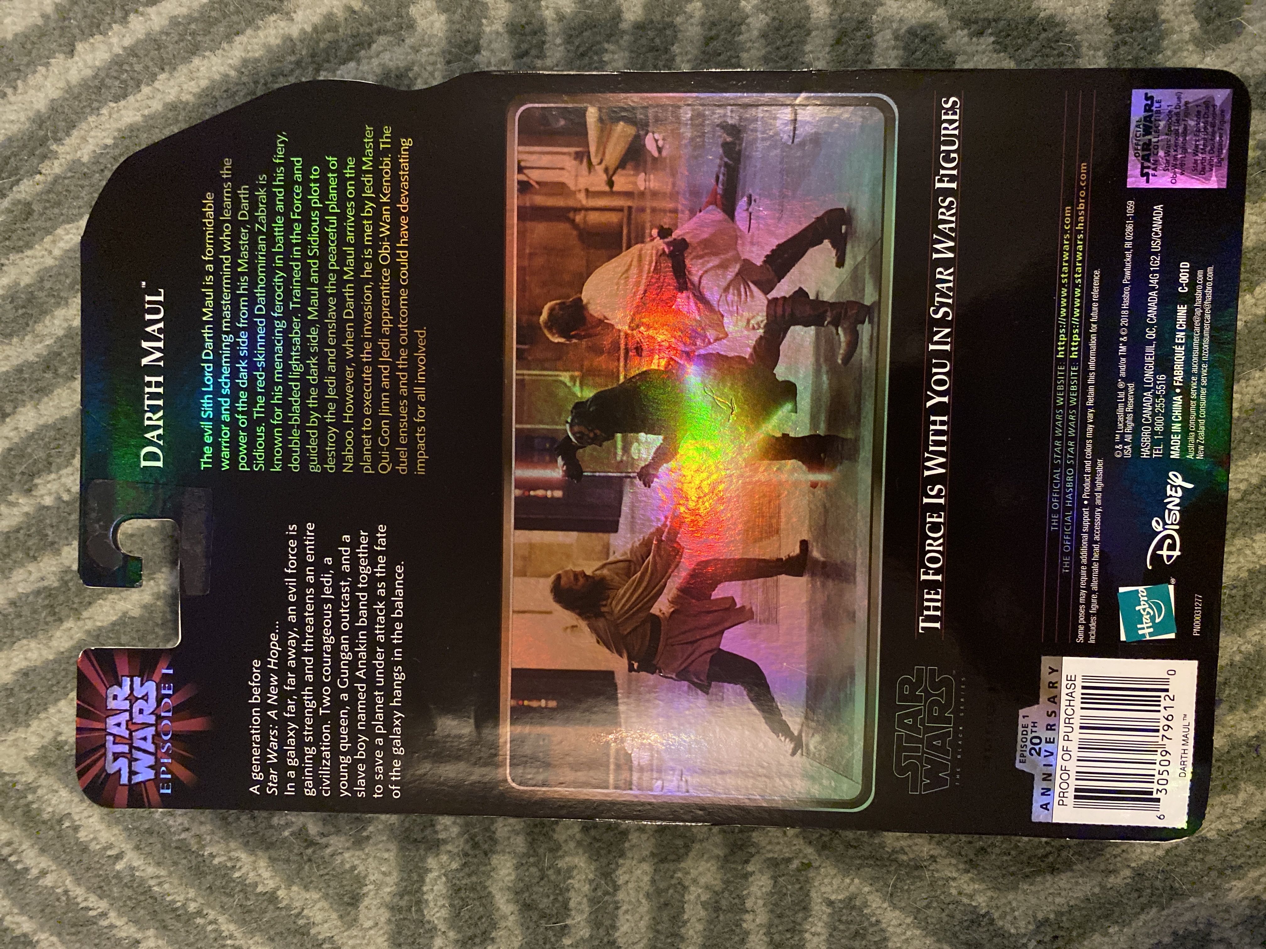 Darth Maul (Duel of the Fates) - Disney / Hasbro (Black Series 6” Exclusives 2015- 2020) action figure collectible [Barcode 630509796120] - Main Image 2