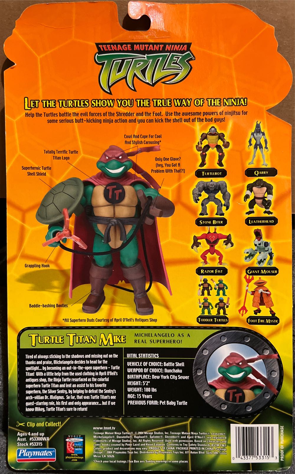 Turtle Titan Mike - Playmates (Teenage Mutant Ninja Turtles (2002)) action figure collectible [Barcode 043377533153] - Main Image 2