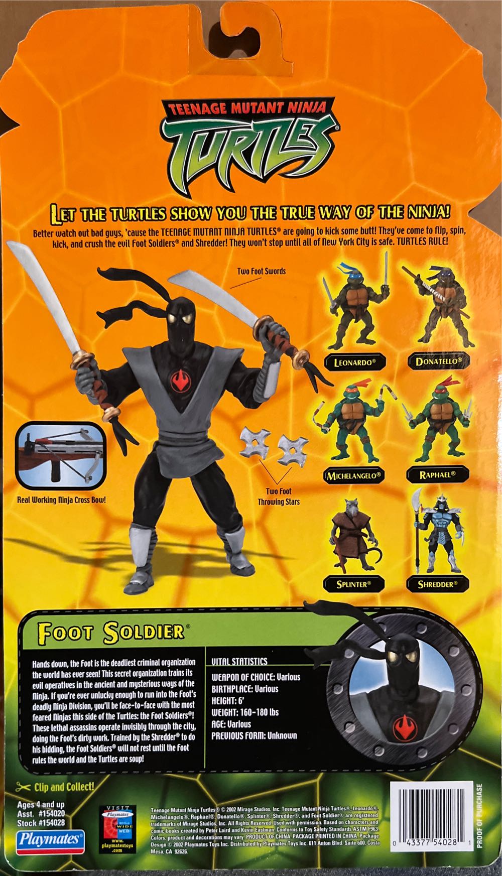 Foot Soldier - Playmates (Teenage Mutant Ninja Turtles (2002)) action figure collectible [Barcode 043377540281] - Main Image 2