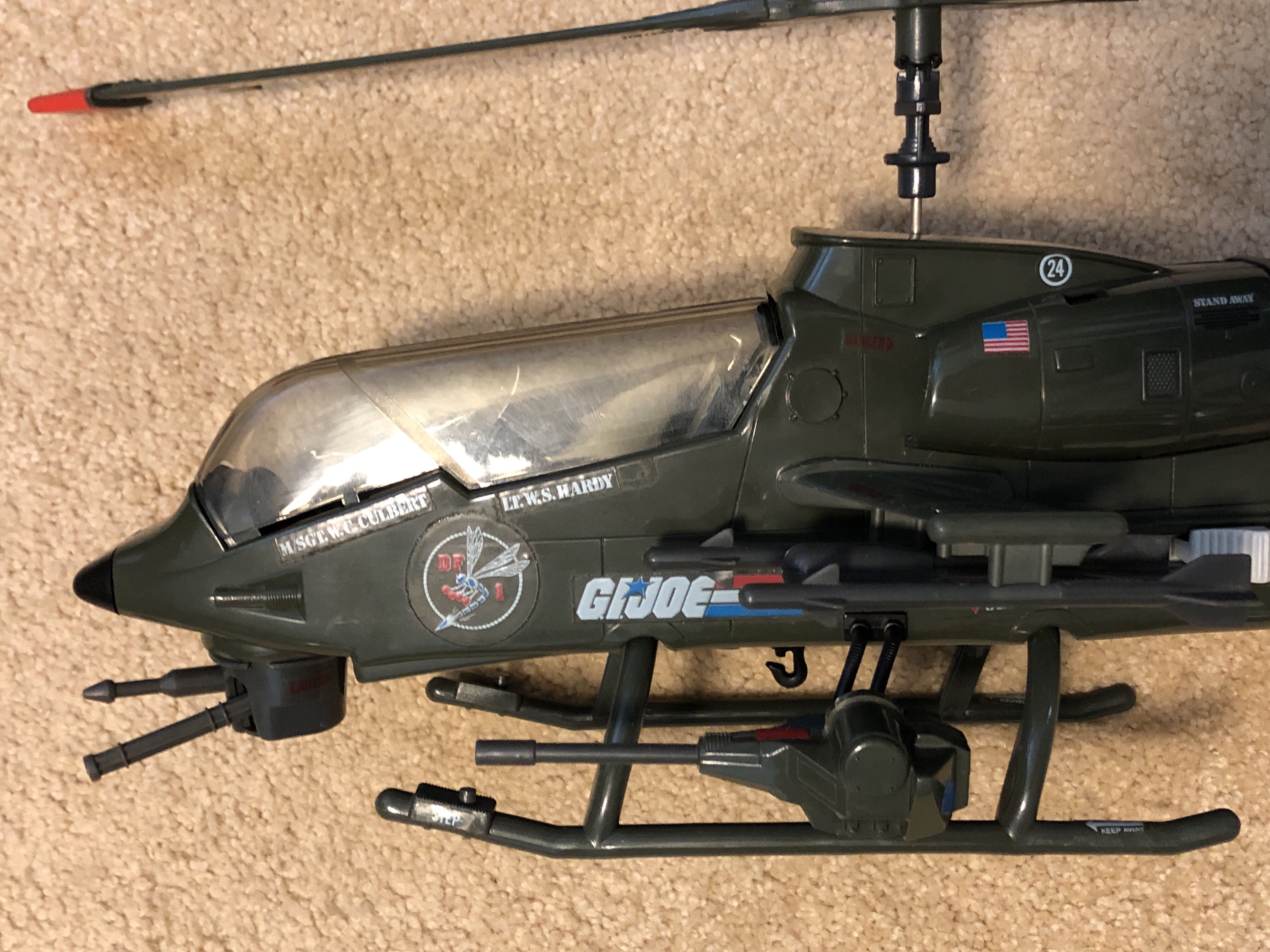 Dragonfly: Assault Copter Dragonfly (XH-1) w/ Wild Bill - Hasbro (GI Joe Vintage) action figure collectible - Main Image 3