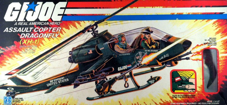 Dragonfly: Assault Copter Dragonfly (XH-1) w/ Wild Bill - Hasbro (GI Joe Vintage) action figure collectible - Main Image 4