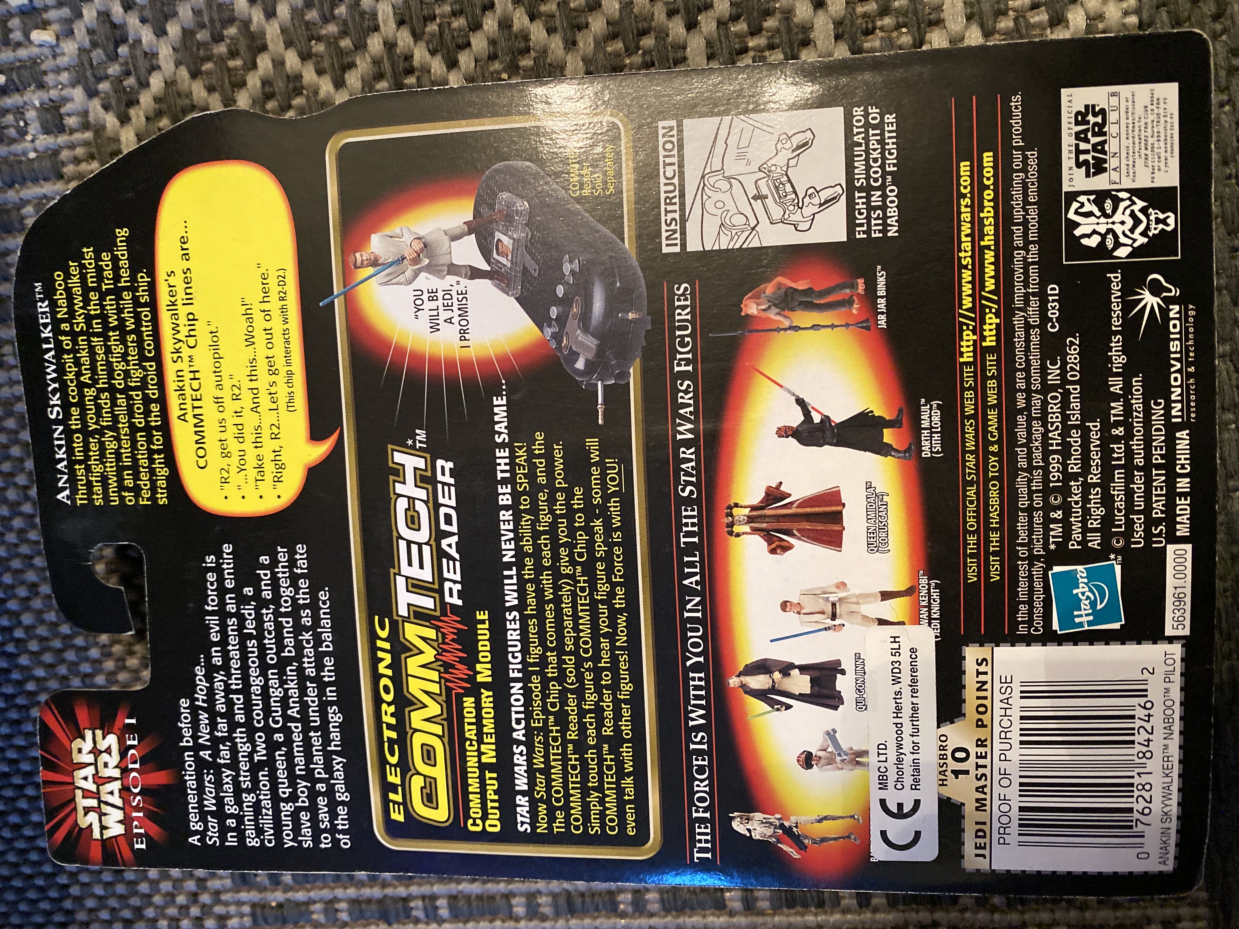 Anakin Skywalker (Naboo Pilot) w/ Flight Simulator - Hasbro (Episode 1 (commtech Chip)) action figure collectible [Barcode 076281842462] - Main Image 2