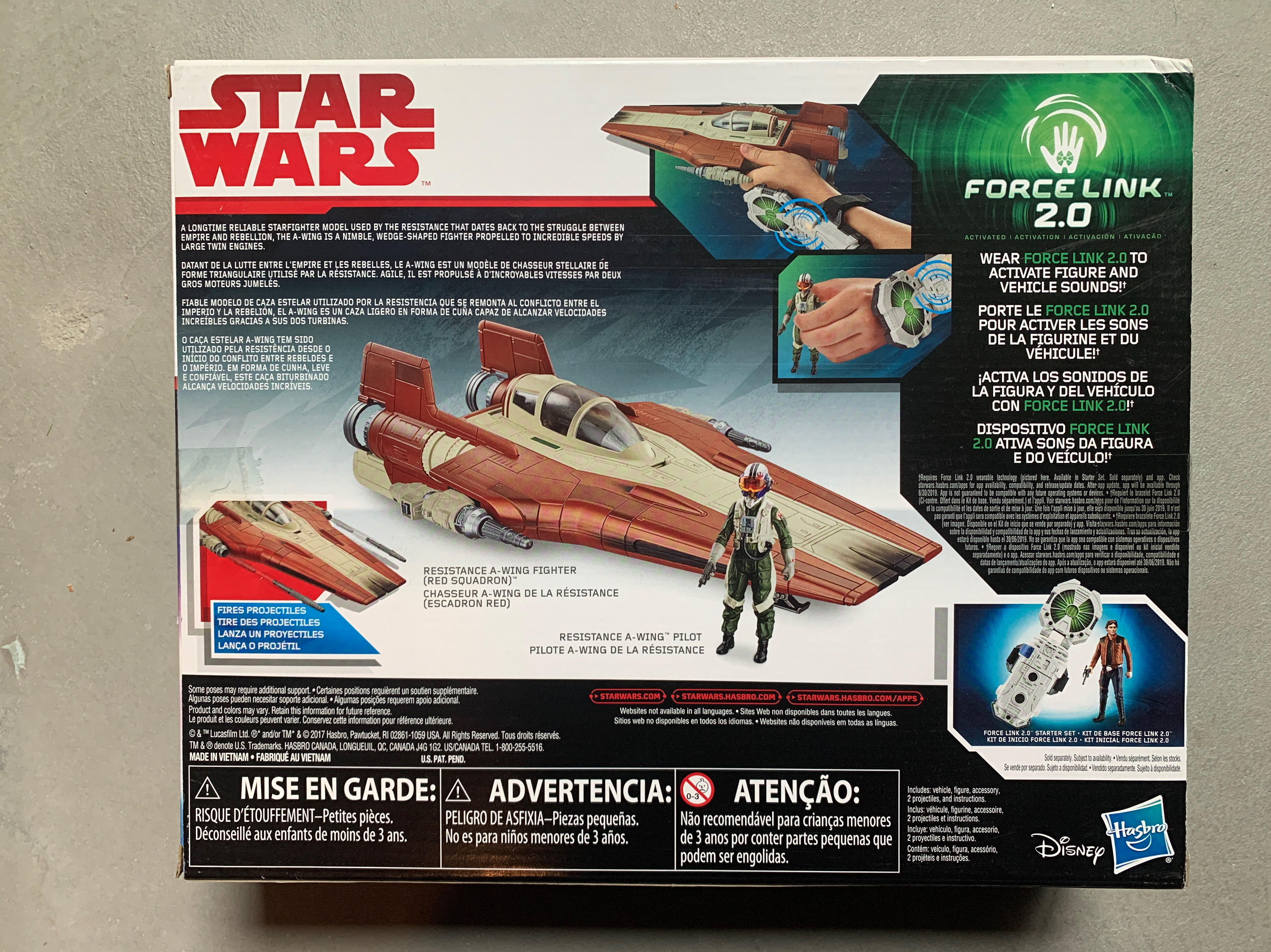 A-wing Fighter (Red Squadron) w/A-Wing Pilot - Hasbro (Vehicle) action figure collectible [Barcode 630509729159] - Main Image 2